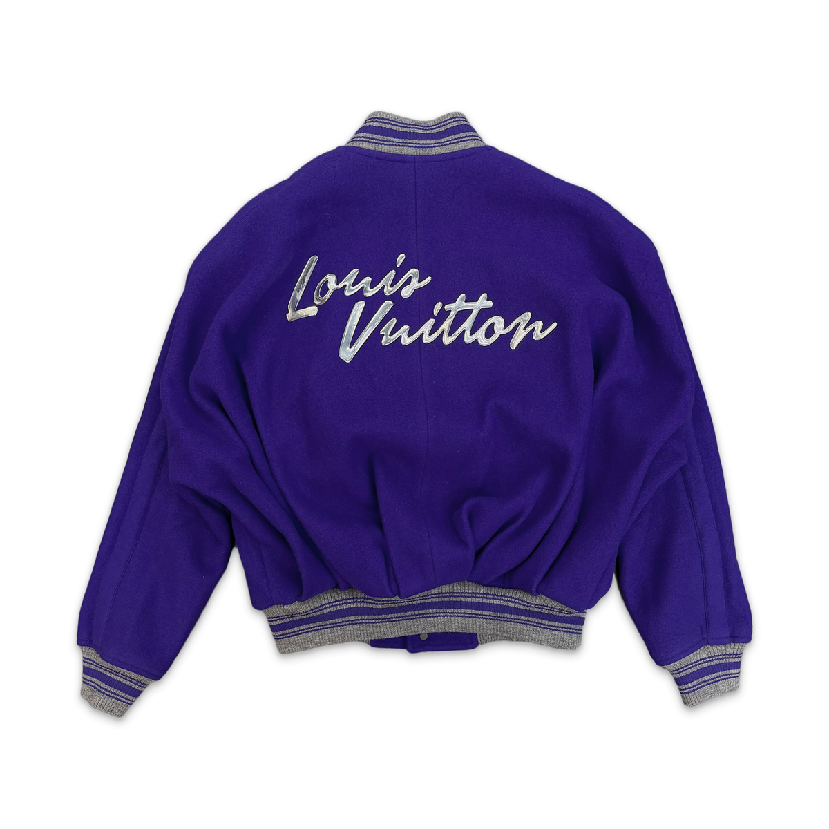 Embossed Varsity Jacket "Purple Grey"