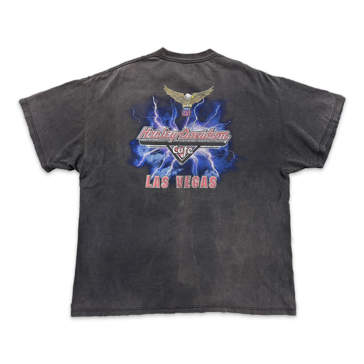 Vintage, Harley Davidson Las Vegas Cafe Tee "Grey"