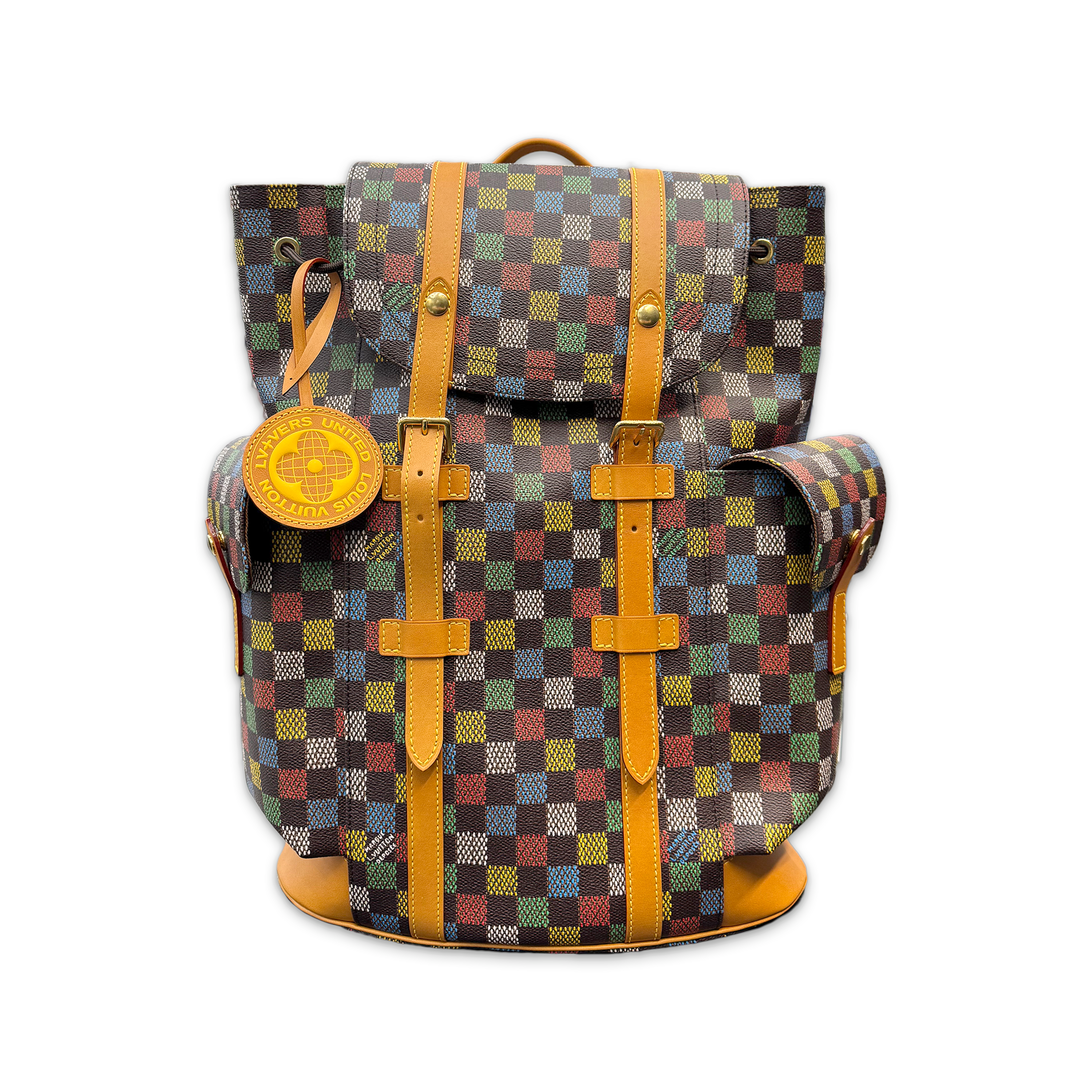 Louis Vuitton, Christopher MM Damier Ebene Backpack "Multicolor"