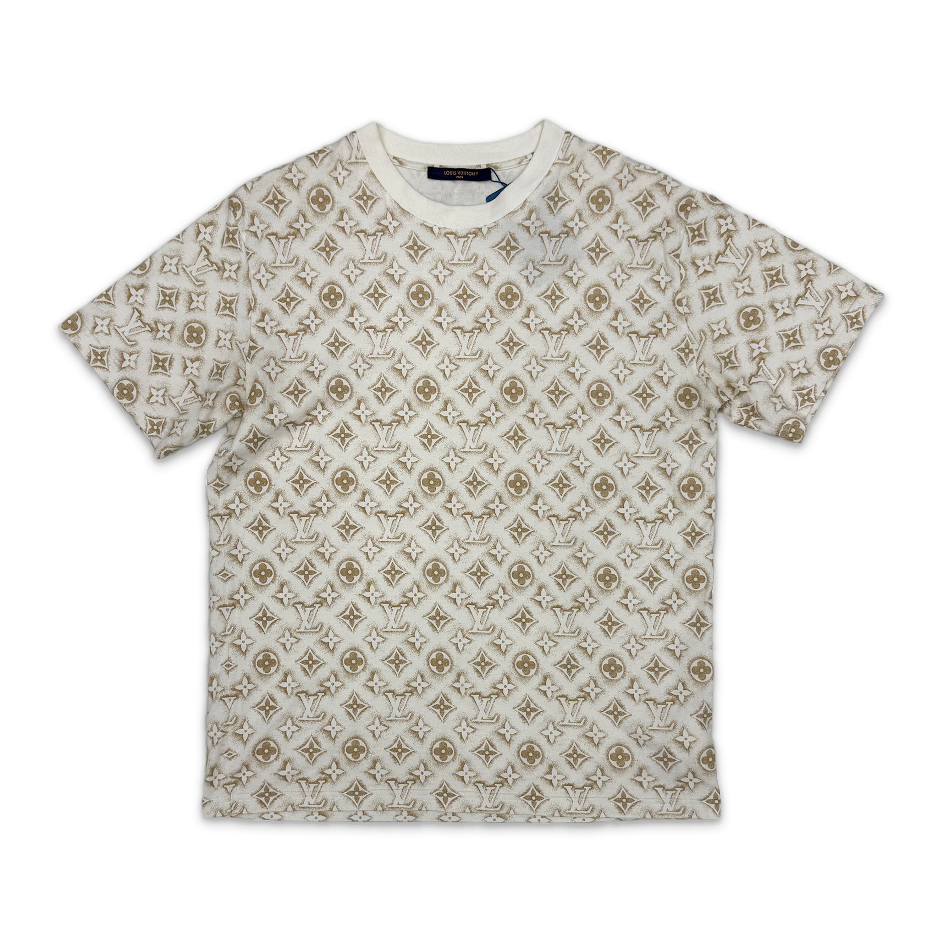 Monogram Tee "Beige White"