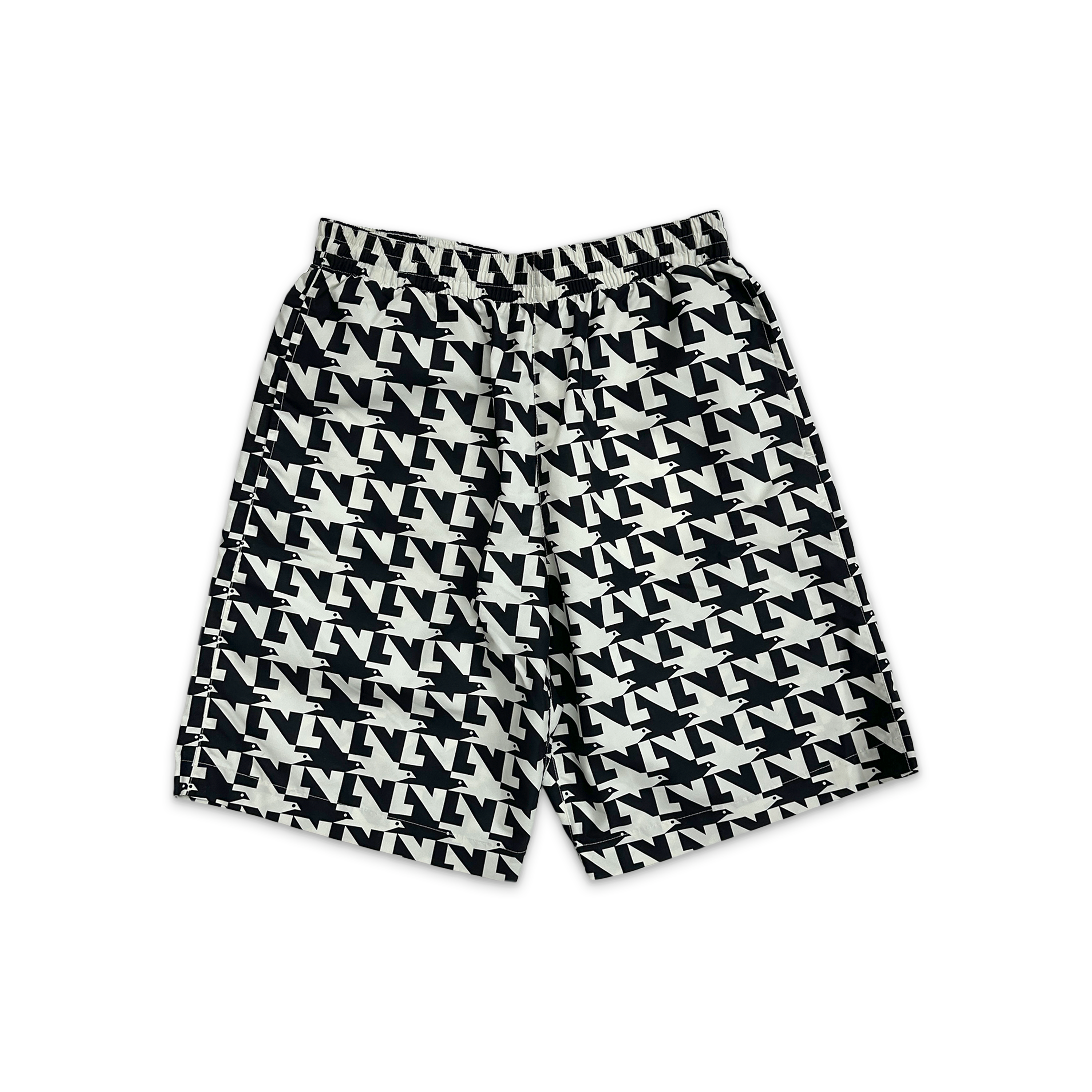 Louis Vuitton, Dove Swim Drawstring Shorts "Black White"