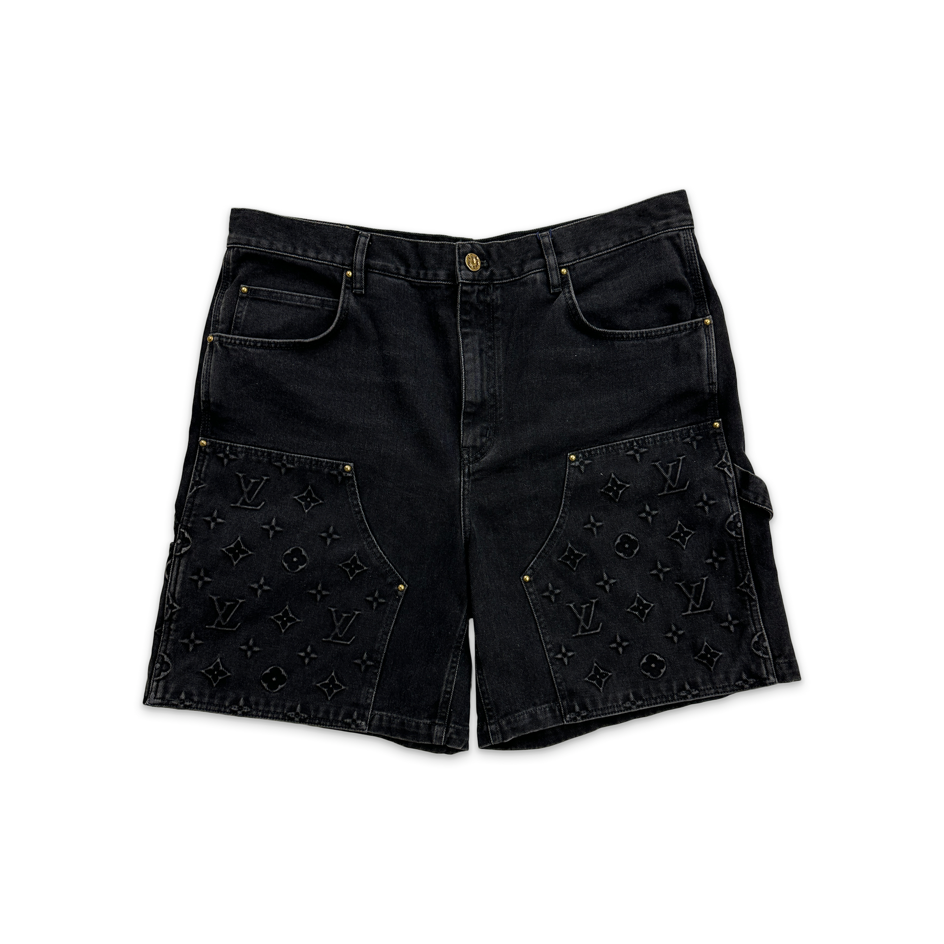 ★LUVISTRUE★PY DENIM CARPENTER SHORTS(BLACK)★正規品/送料込 PY DENIM CARPENTER SHORTS (BLACK) - LUVISTRUE | 60% - Asian