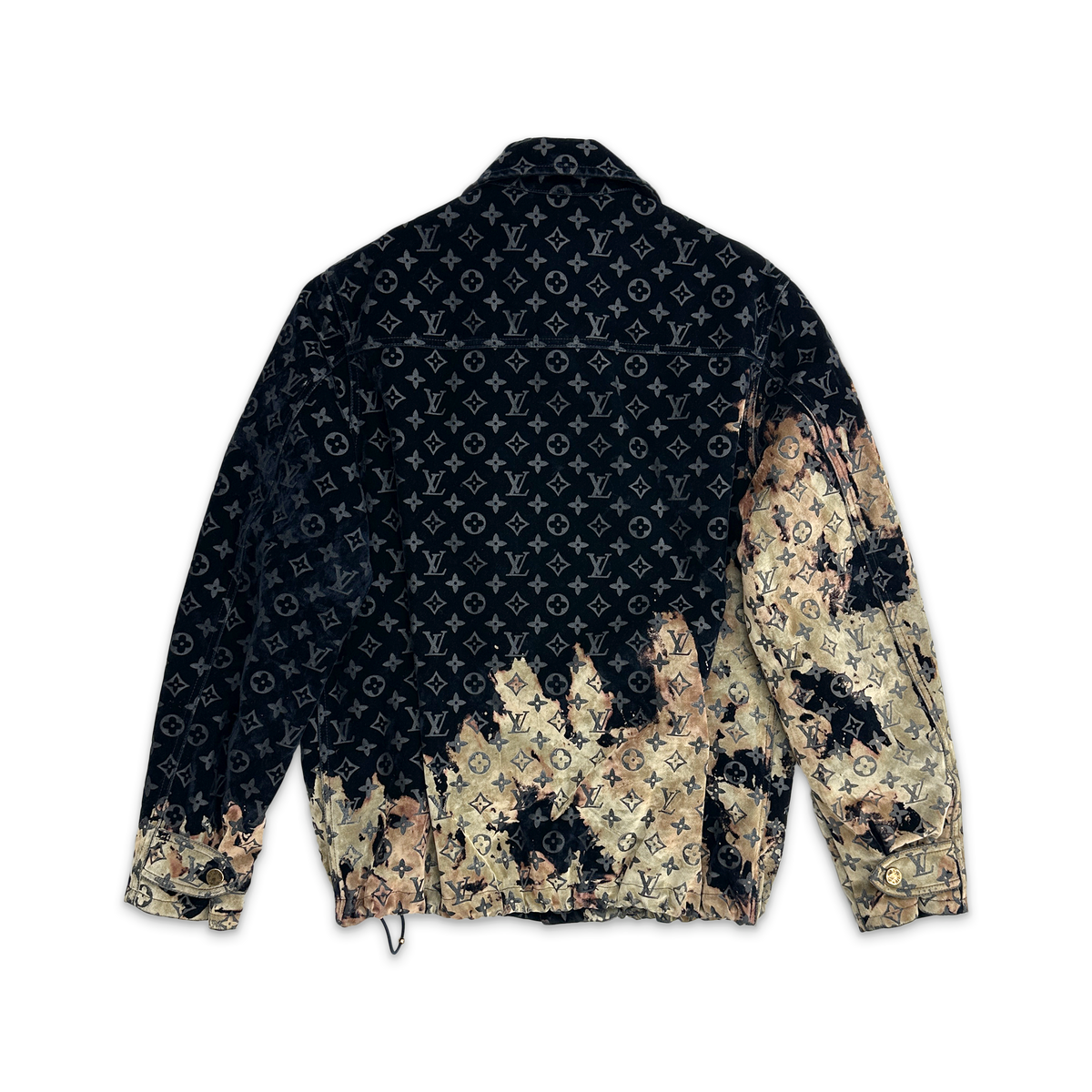 Monogram Bleach Flocked Denim Jacket "Multicolor"