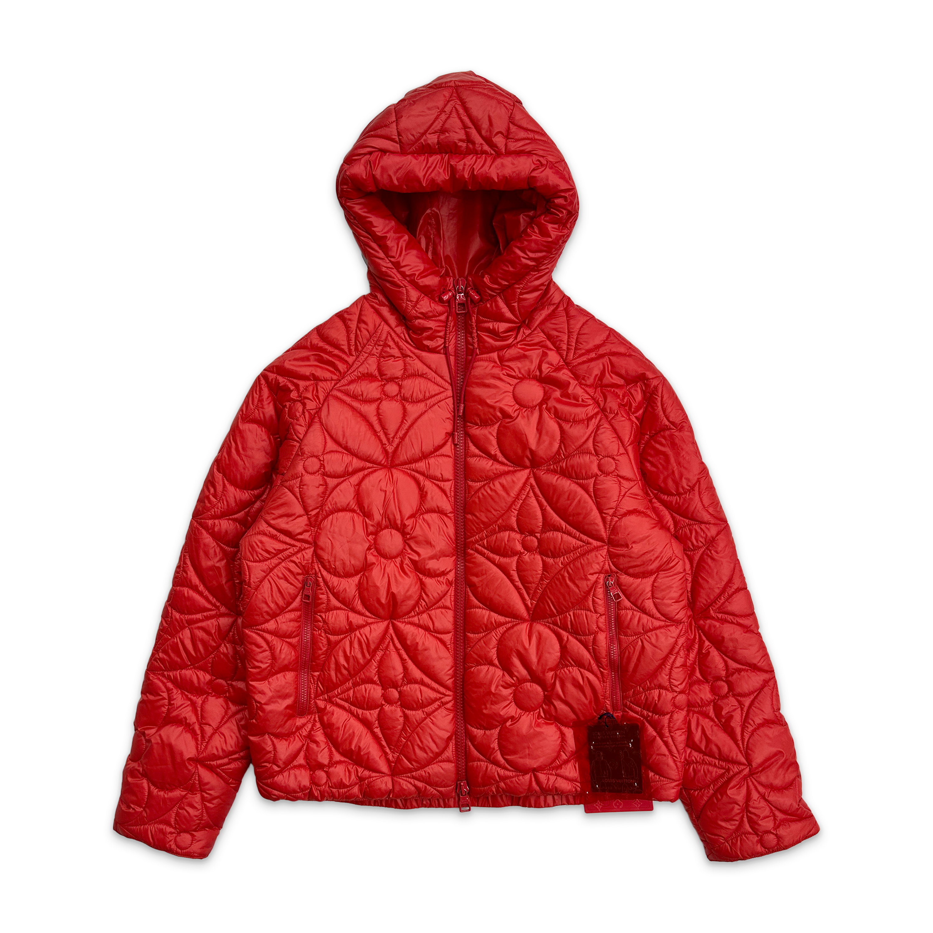 LVSE Flower Quilted Hoodie Jacket "Red"