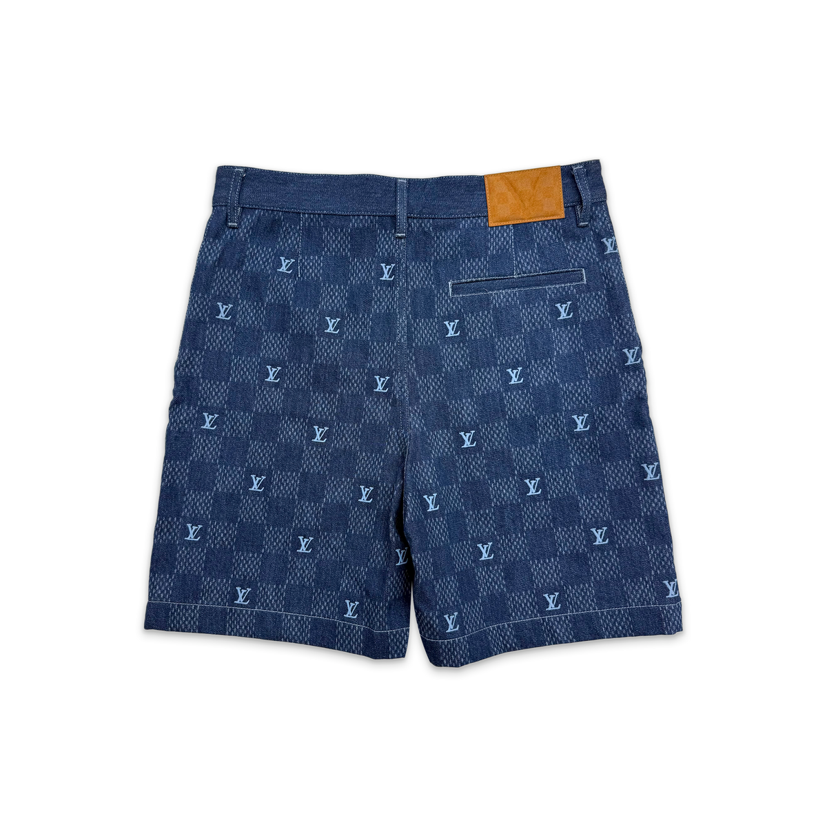 Damier Logo Shorts "Indigo Blue"