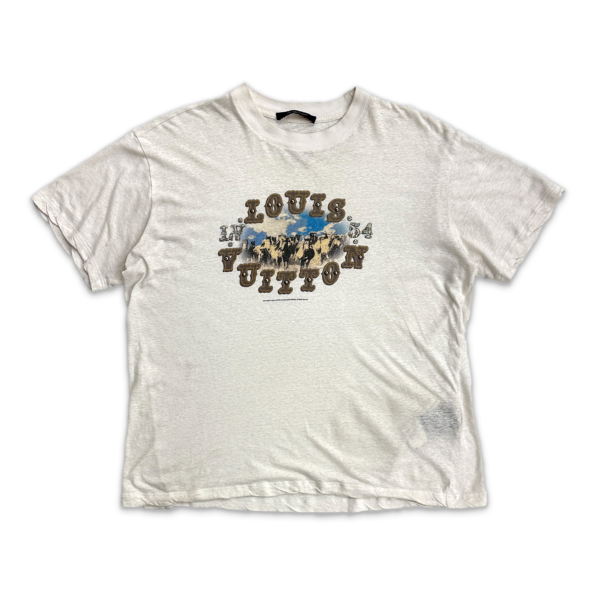 Linen Western Tee "Cream"