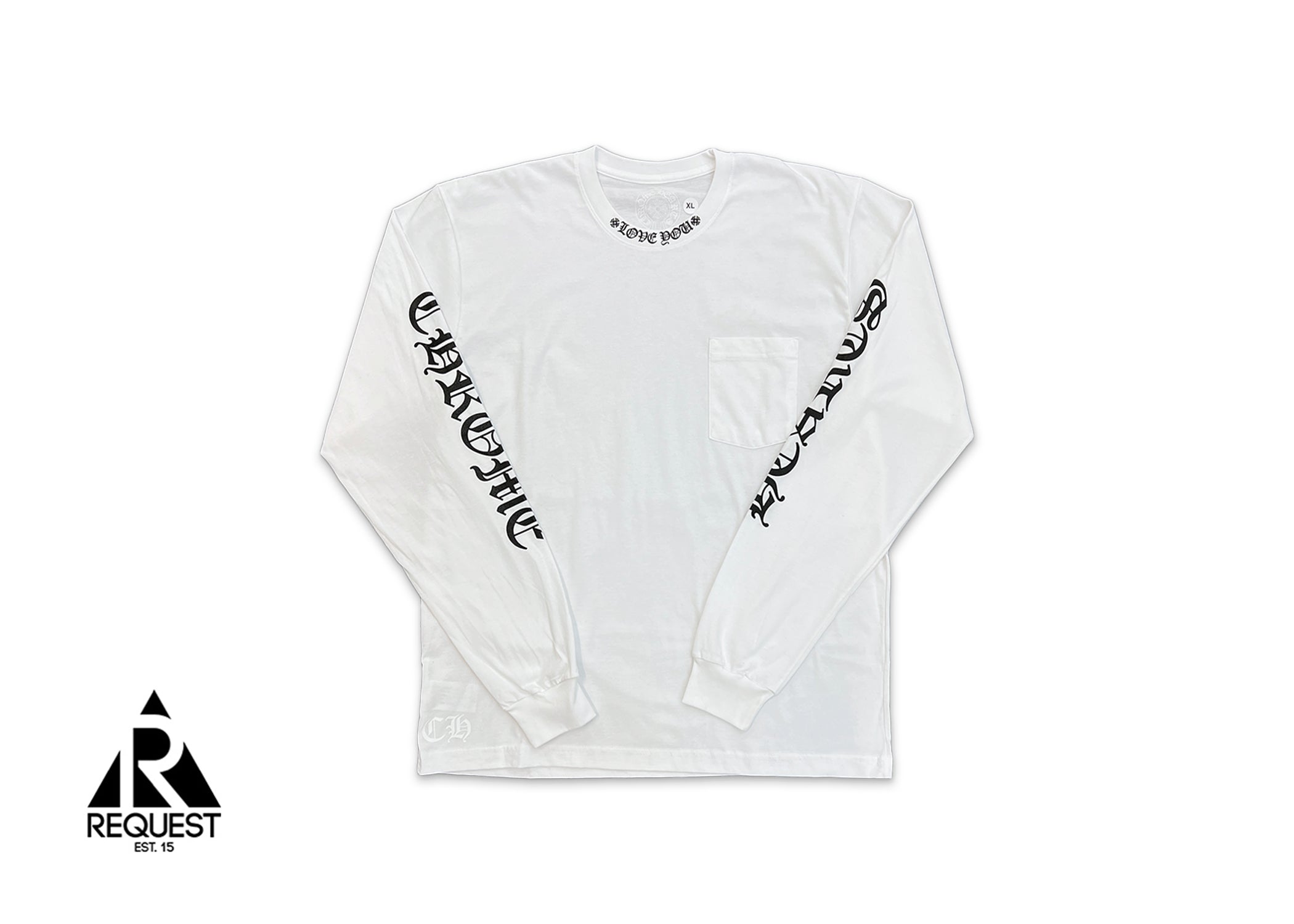 Chrome Hearts Love You Neck Logo L/S Tee "White"