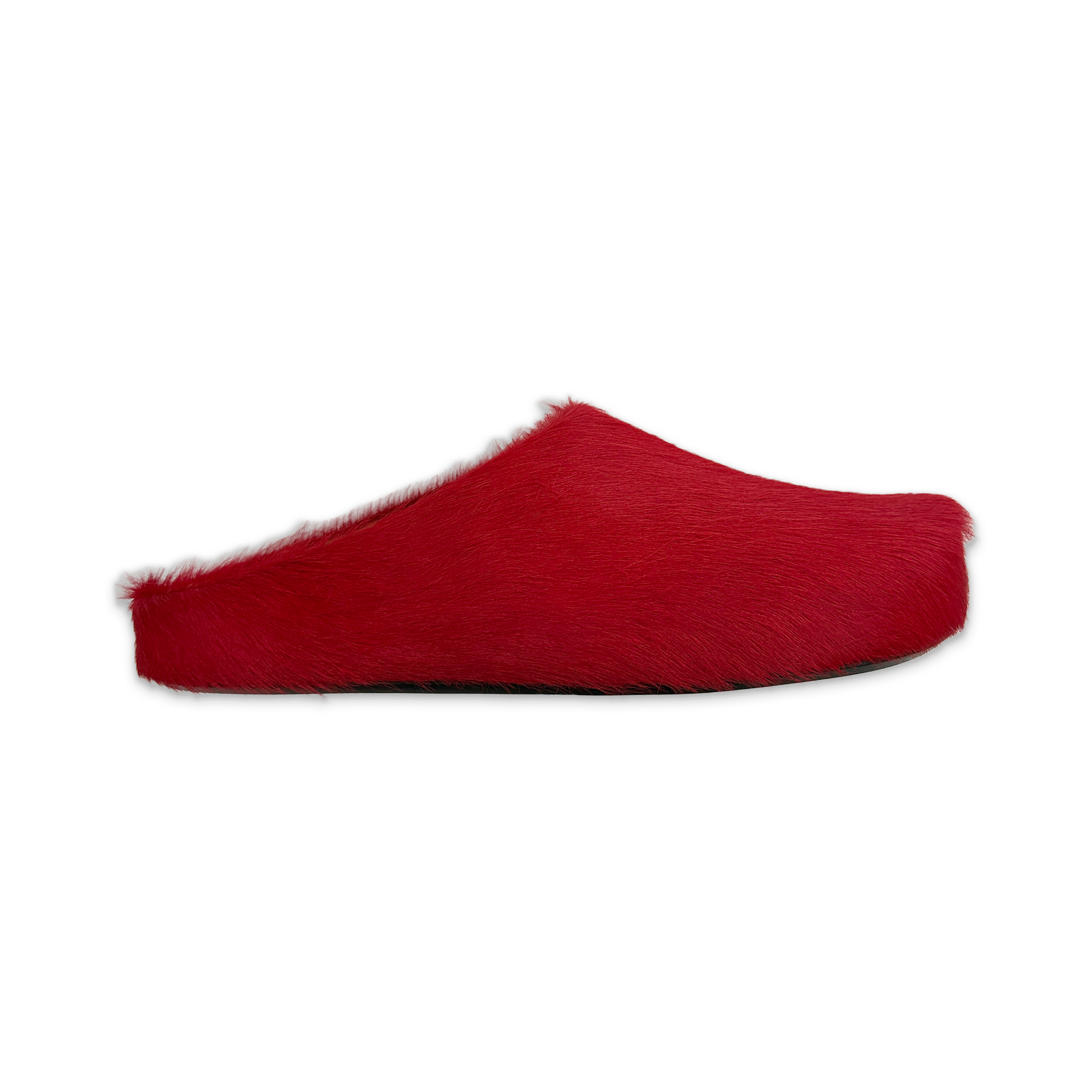 Calf Hair Sabot Slipper "Red"