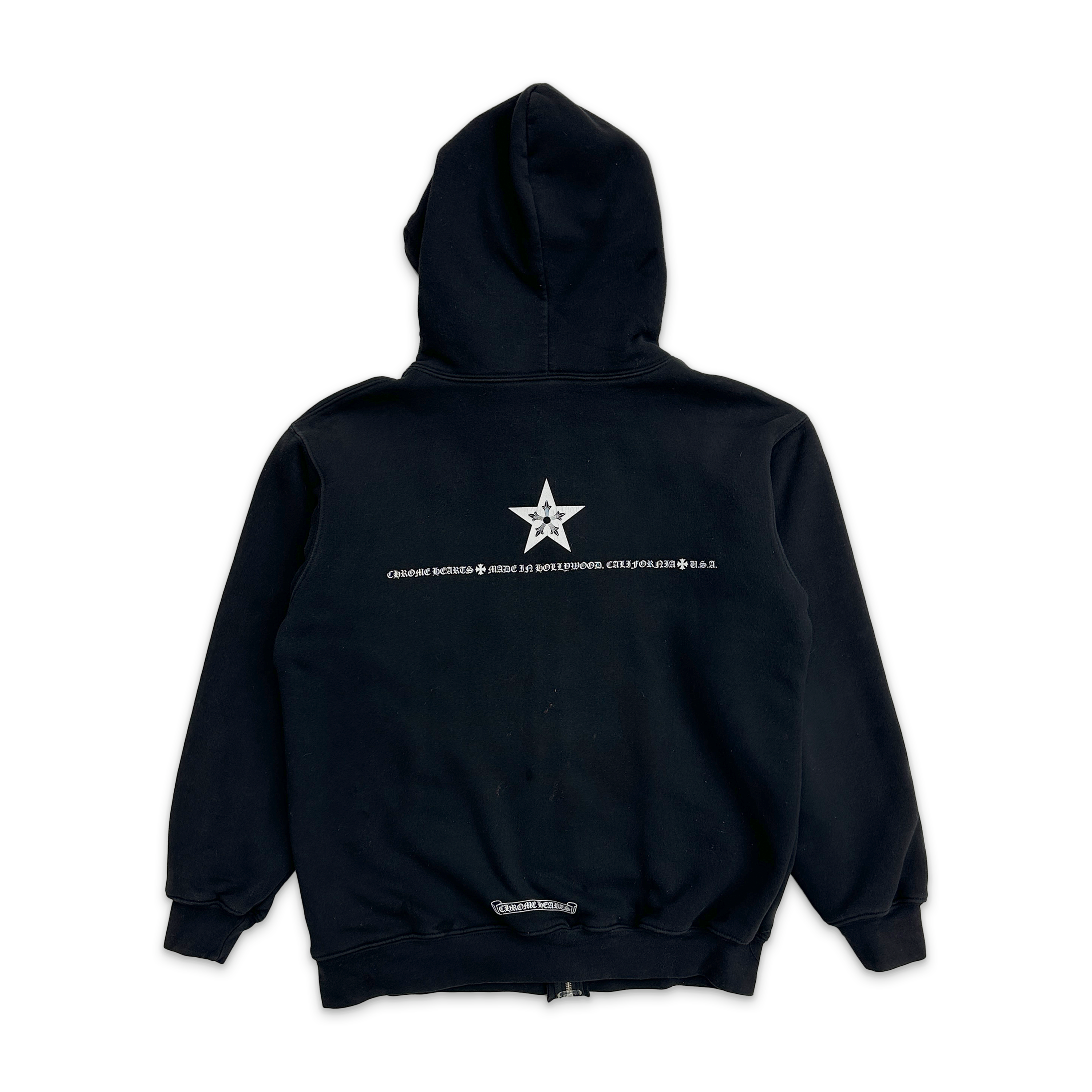 Chrome Hearts, Vintage Multi Star Thermal Lined Zip Up Hoodie “Black"