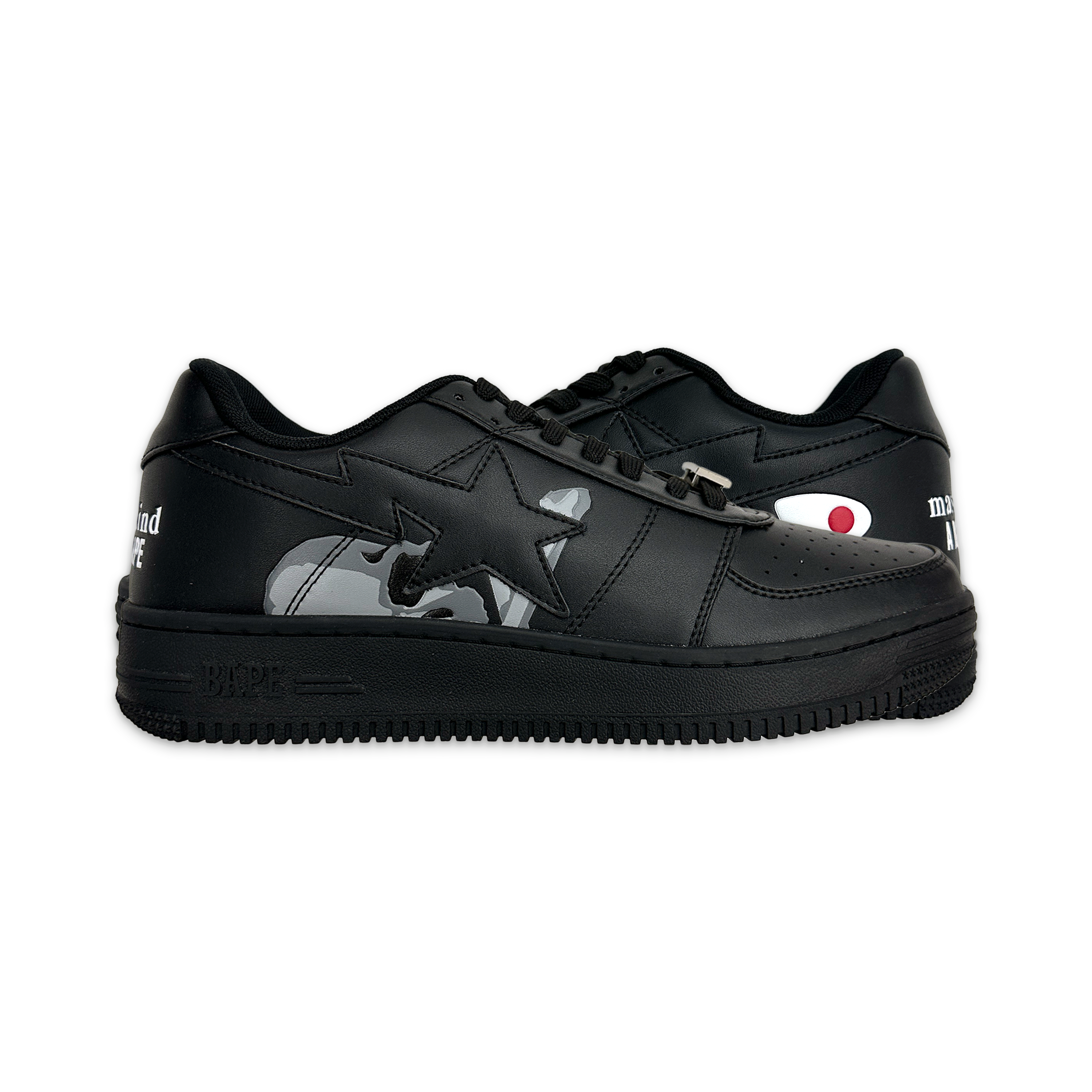 A Bathing Ape (BAPE), x Mastermind Bapesta Low "Black"