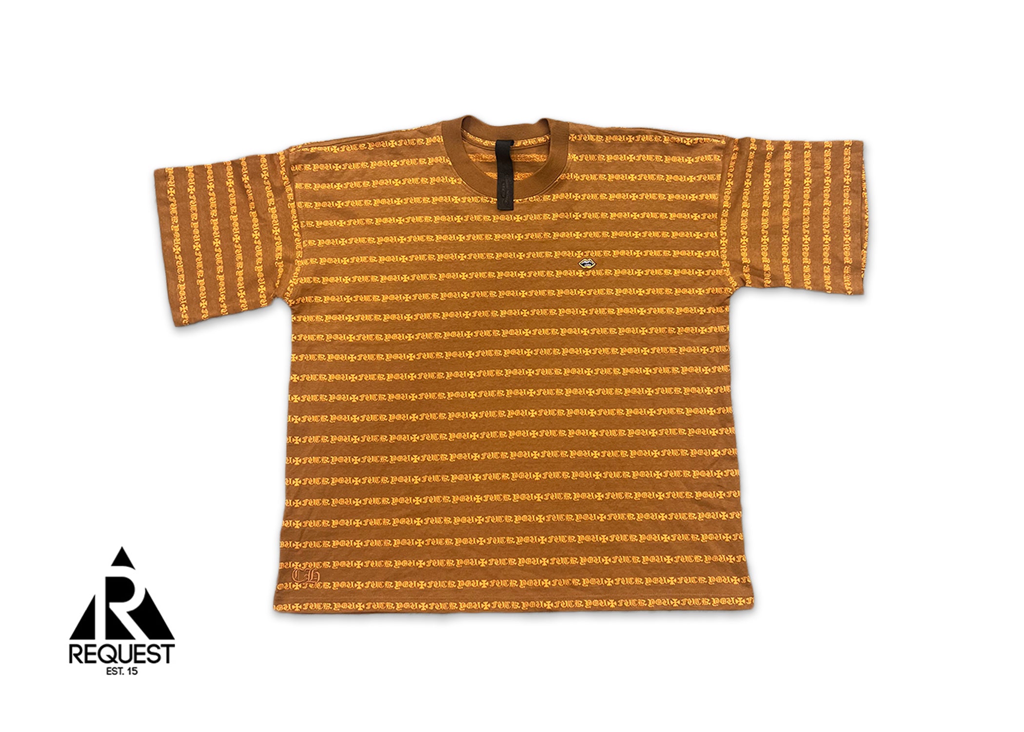 Chrome Hearts Matty Boy Teens From Mars F*ck You Striped Tee "Brown/Orange"