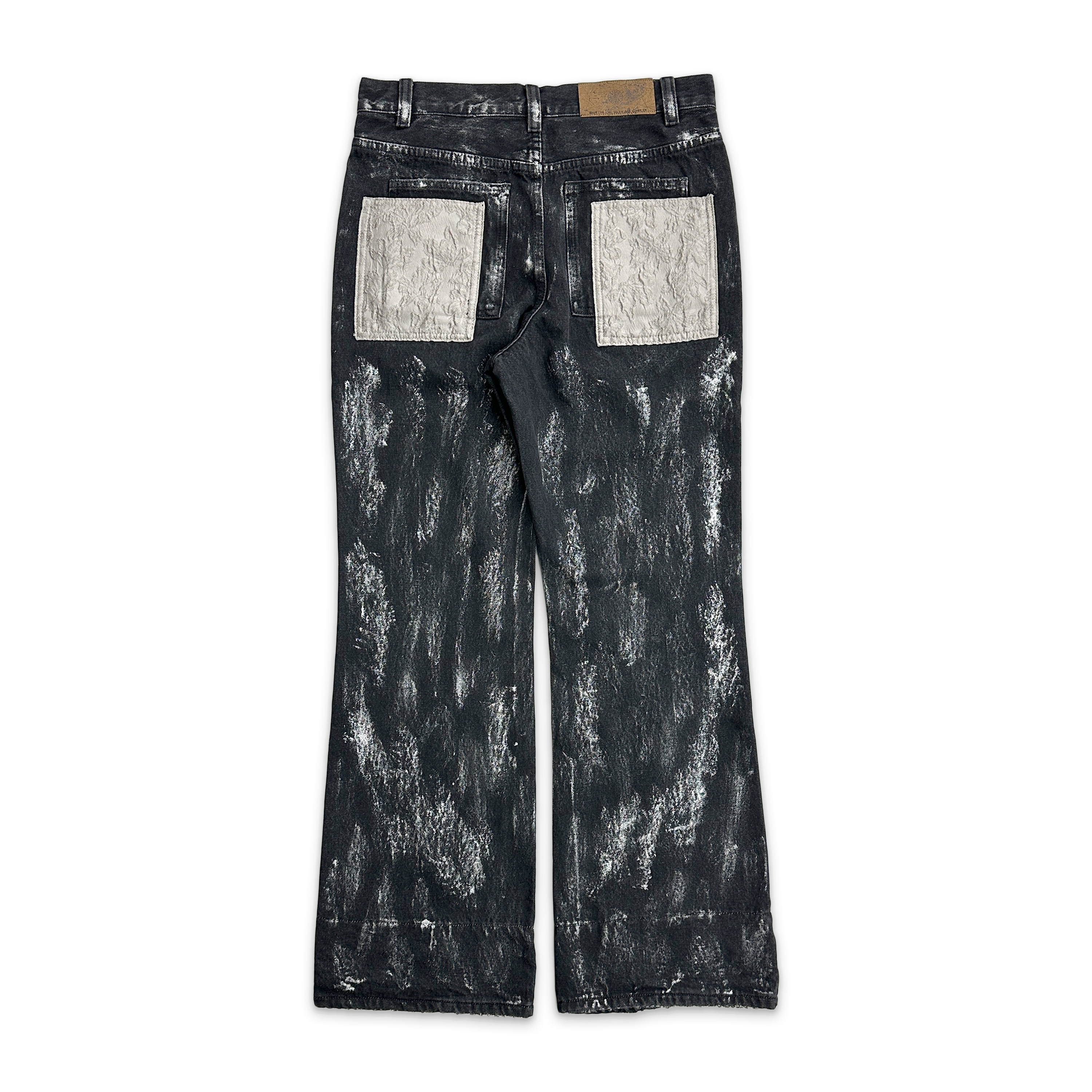 Embossed Silver Washed Denim "Black"