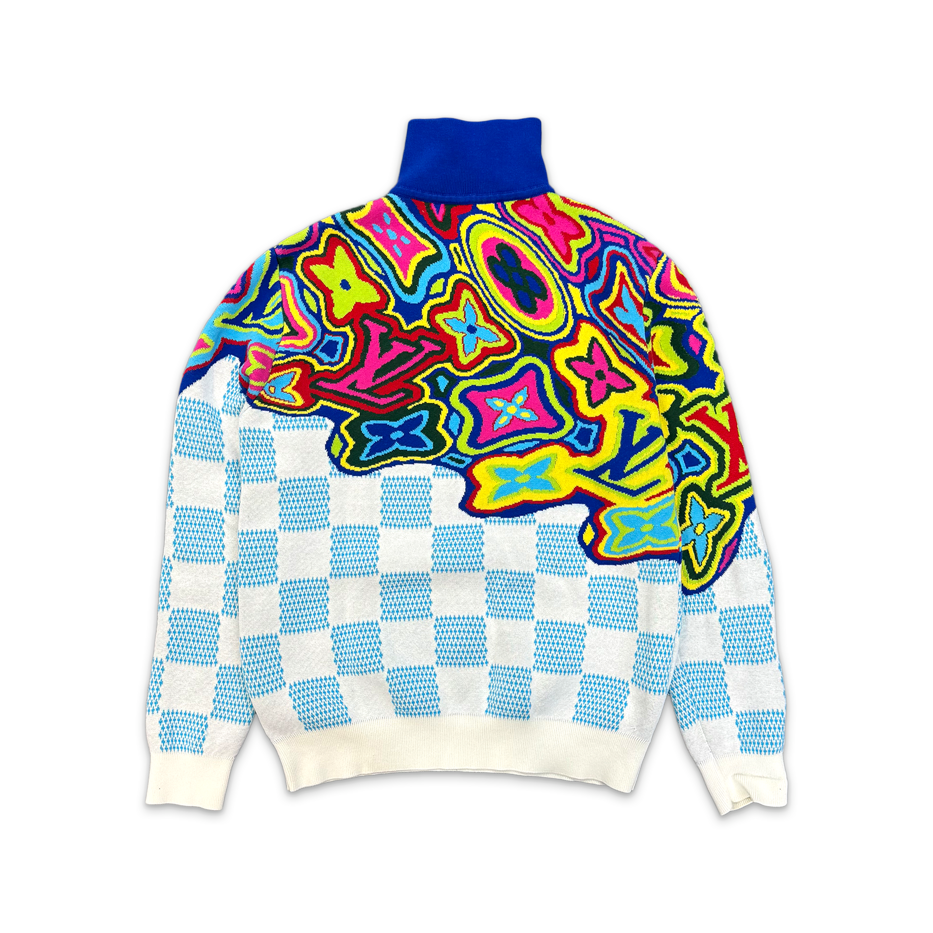 Louis Vuitton, Psychedelic Monogram & Damier Quarter Zip Jacket "Multicolor"