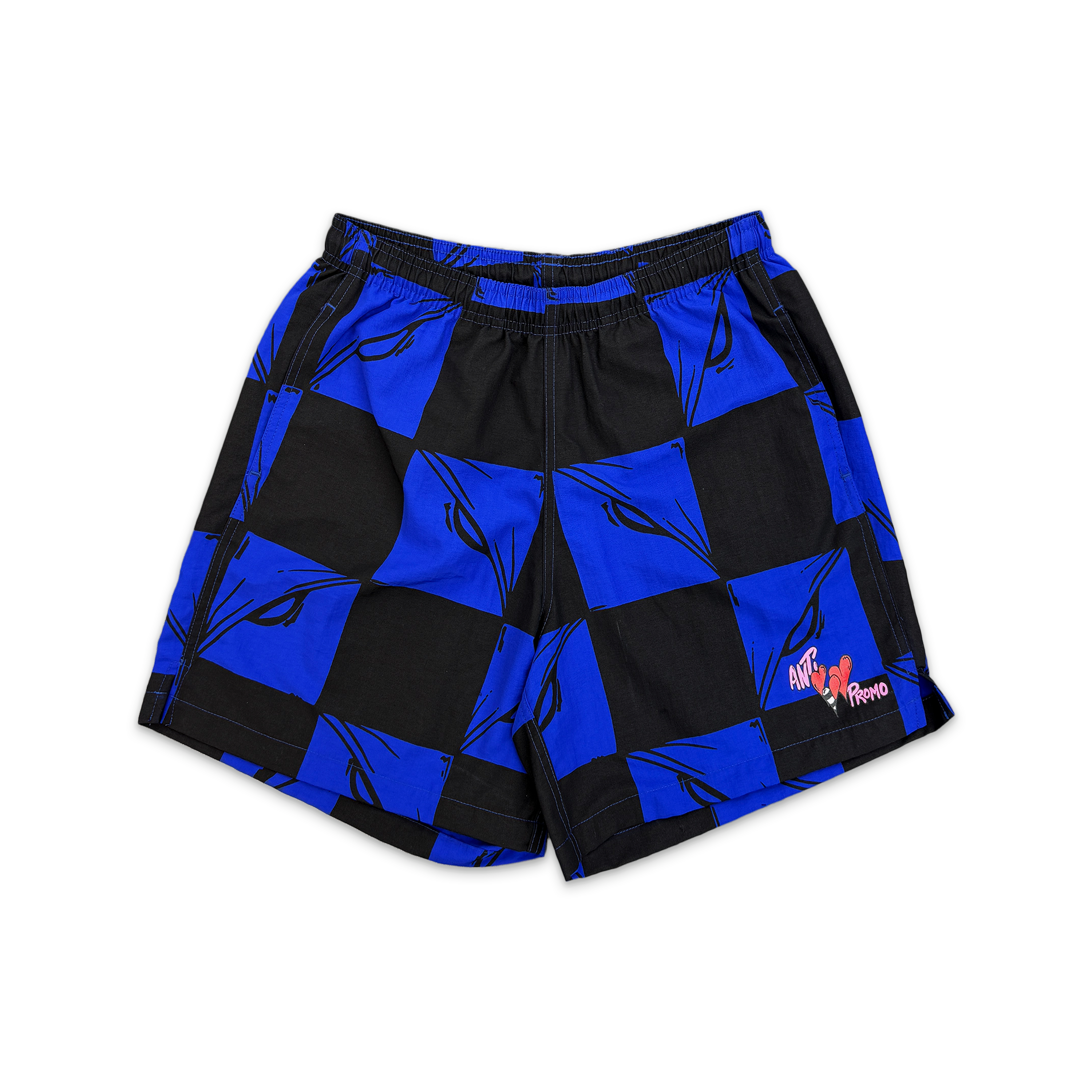 99 Eyes Nylon Shorts "Black/Blue"