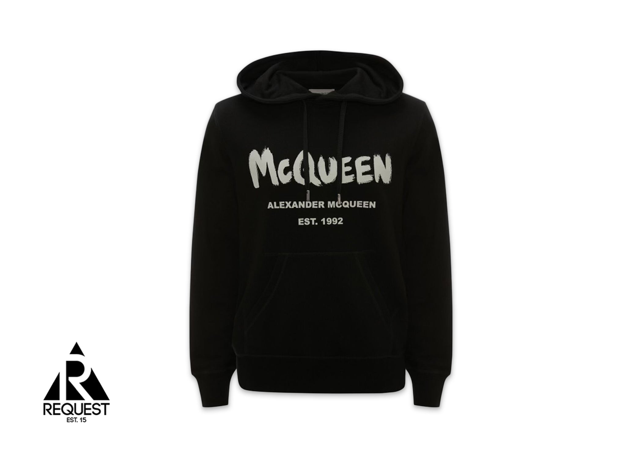 Alexander McQueen Graffiti Hooded Sweatshirt “Ivory/Black”