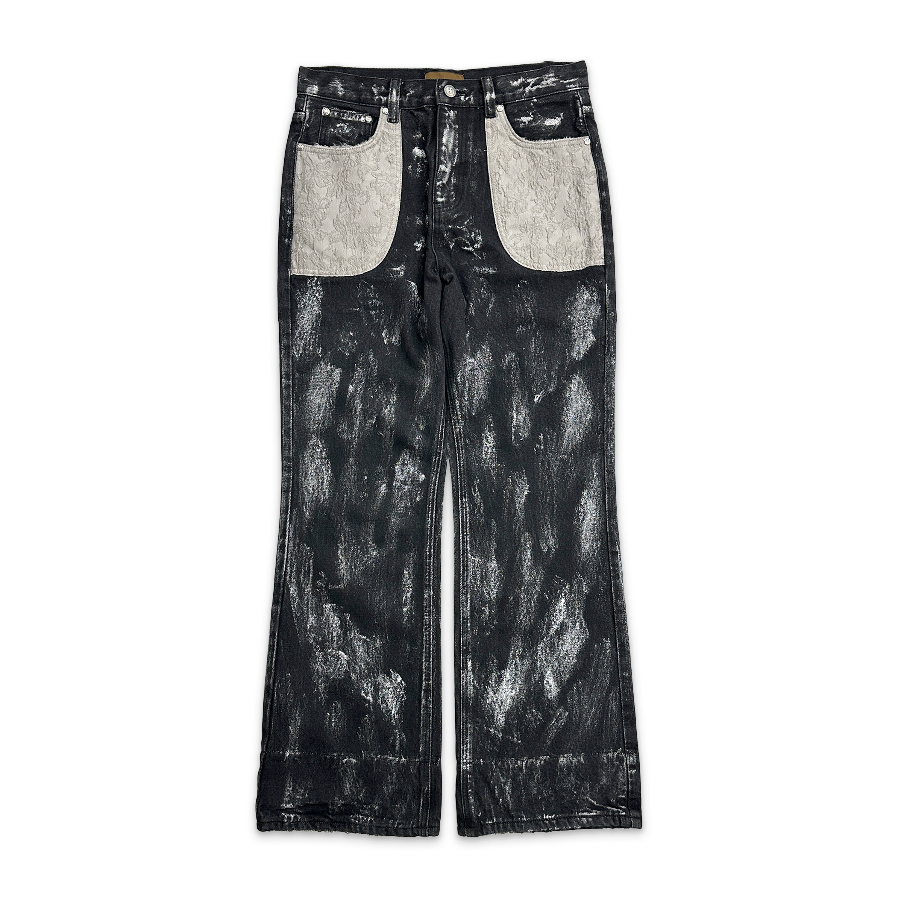 Embossed Silver Washed Denim "Black"