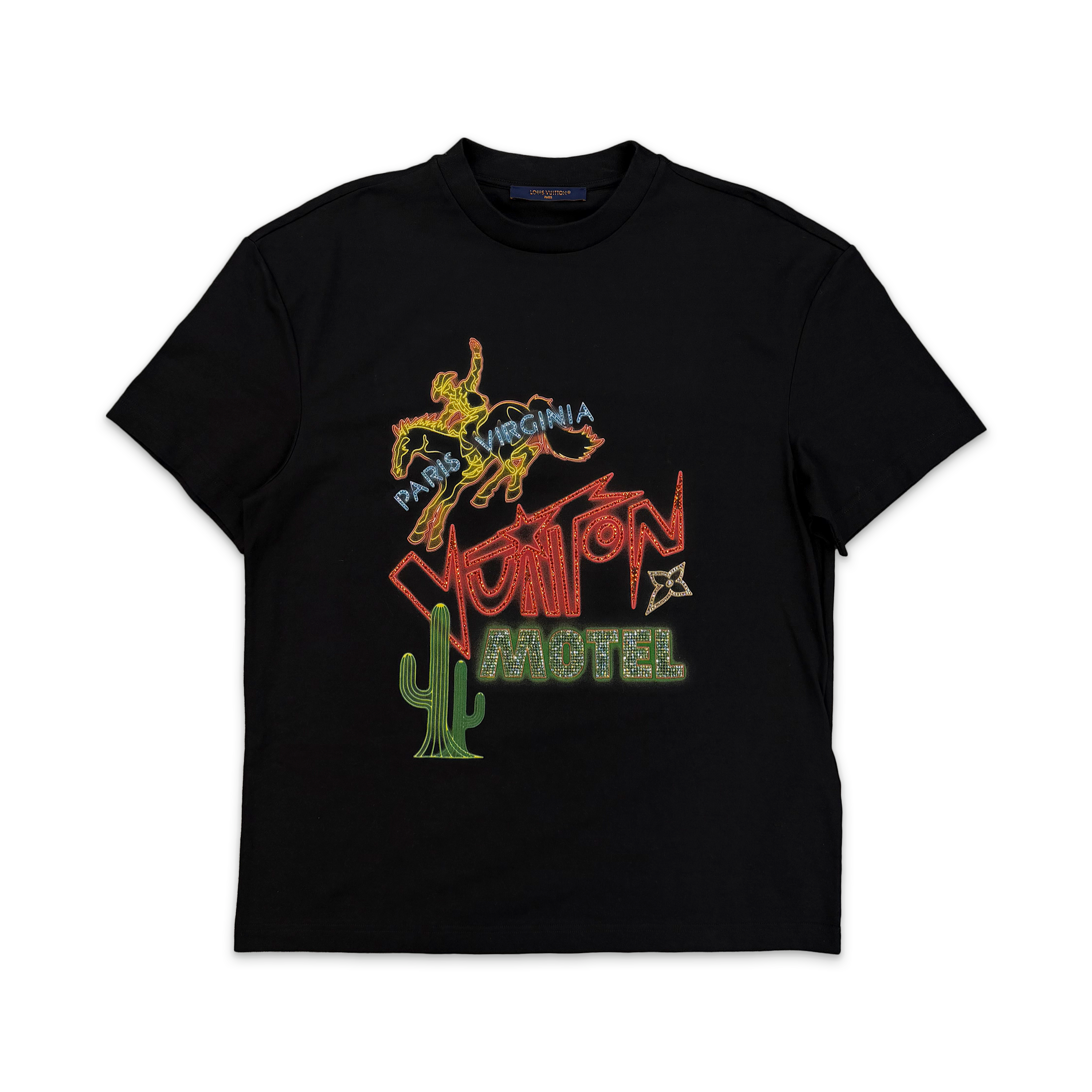 Motel Rhinestone Embellished Tee "Black"