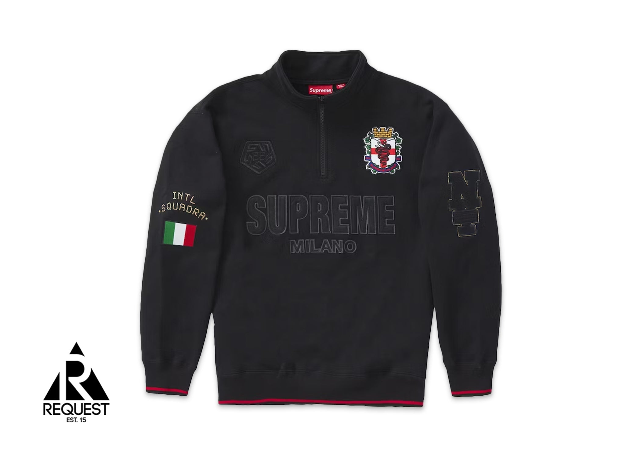 Supreme Milano Half Zip Pullover "Black"