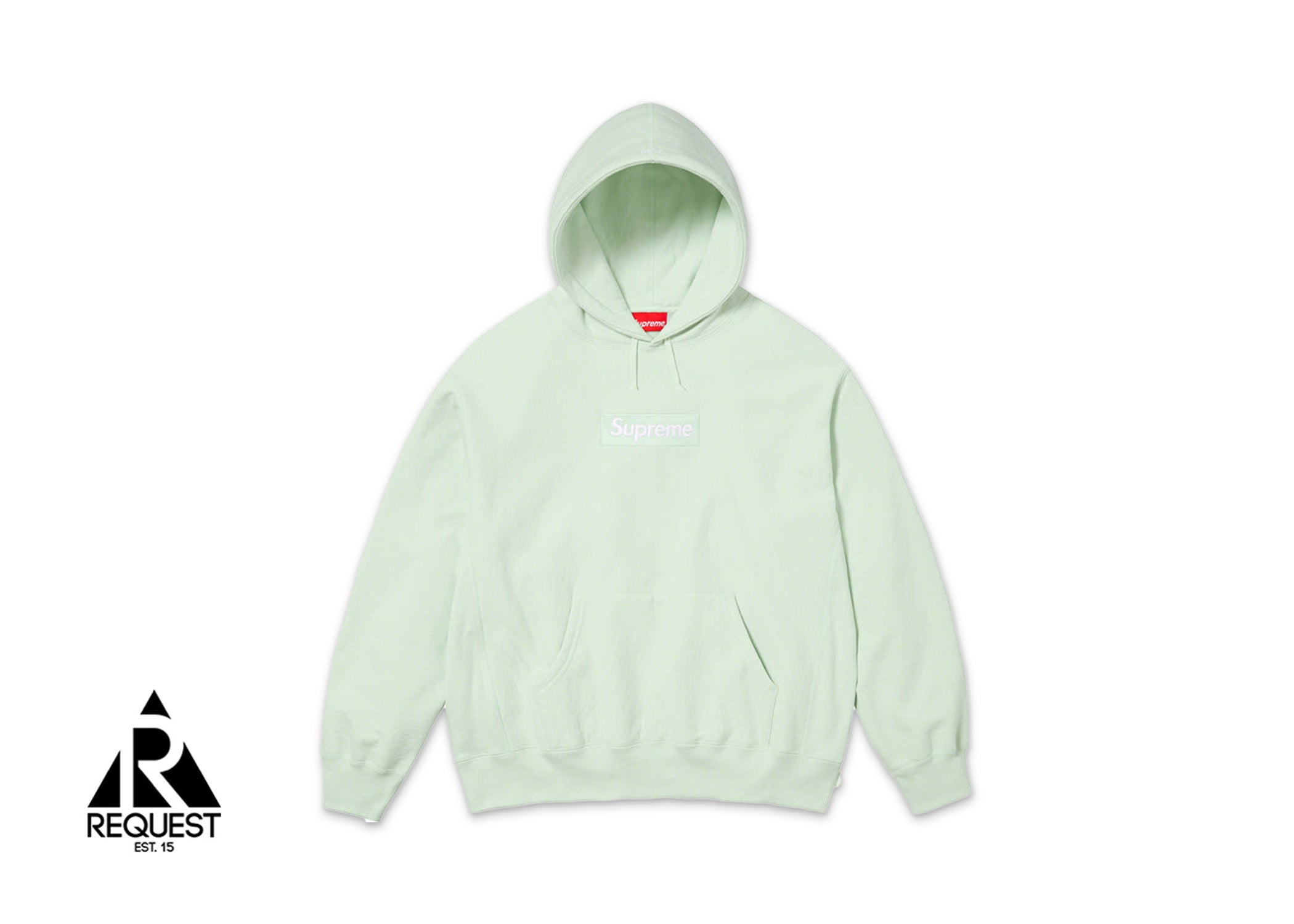 Supreme Hooded Box Logo Sweatshirt “Light Green" FW23
