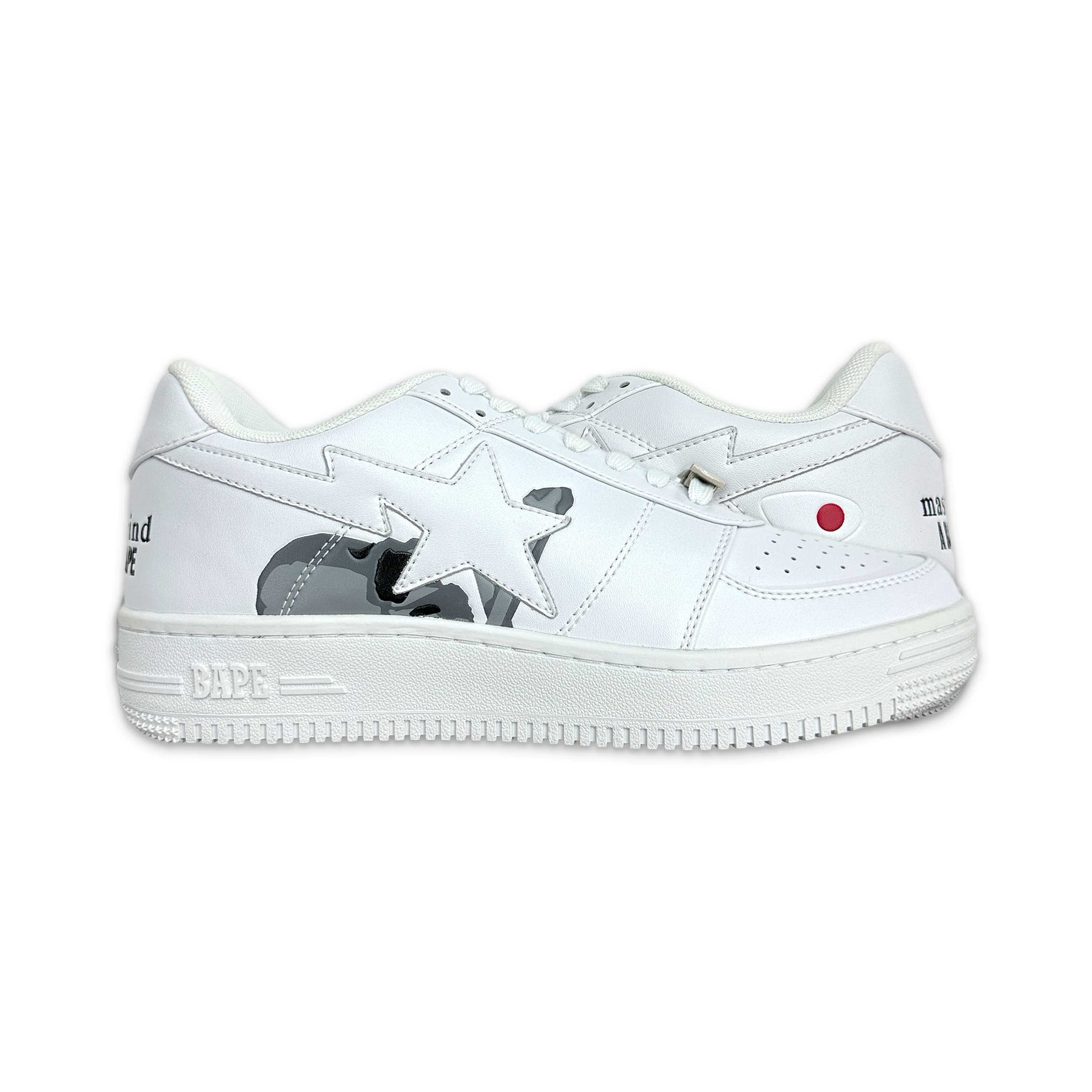 A Bathing Ape (BAPE), x Mastermind Bapesta Low "White"