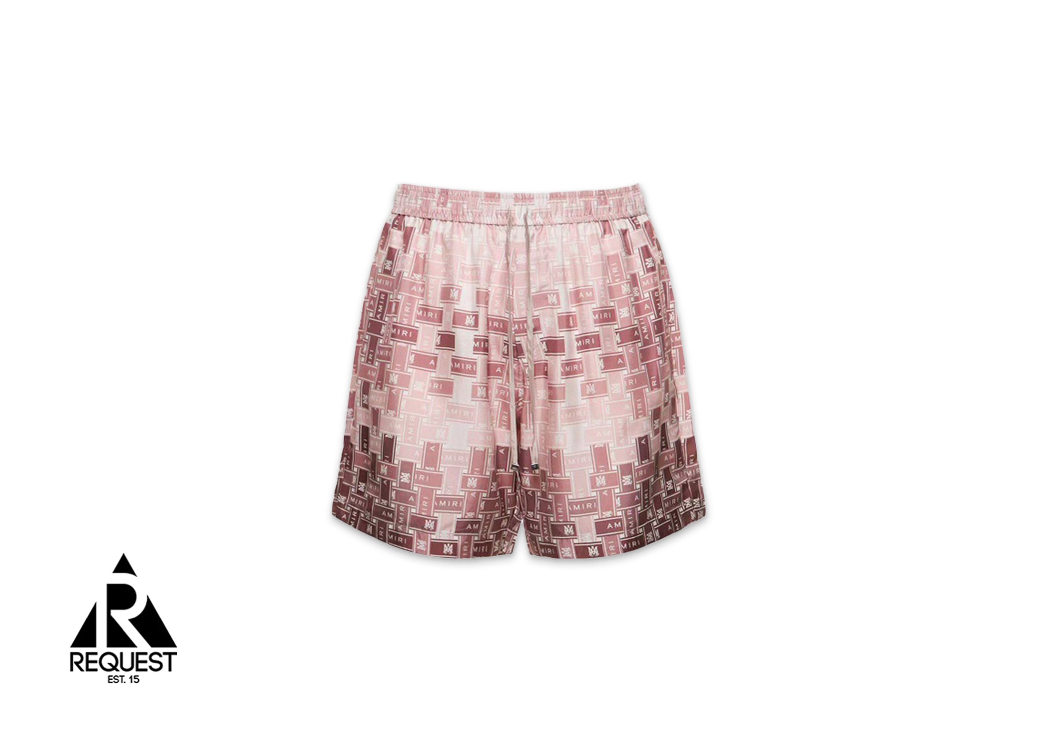 Amiri Gradient Tape Silk Pajama Shorts "Pink"