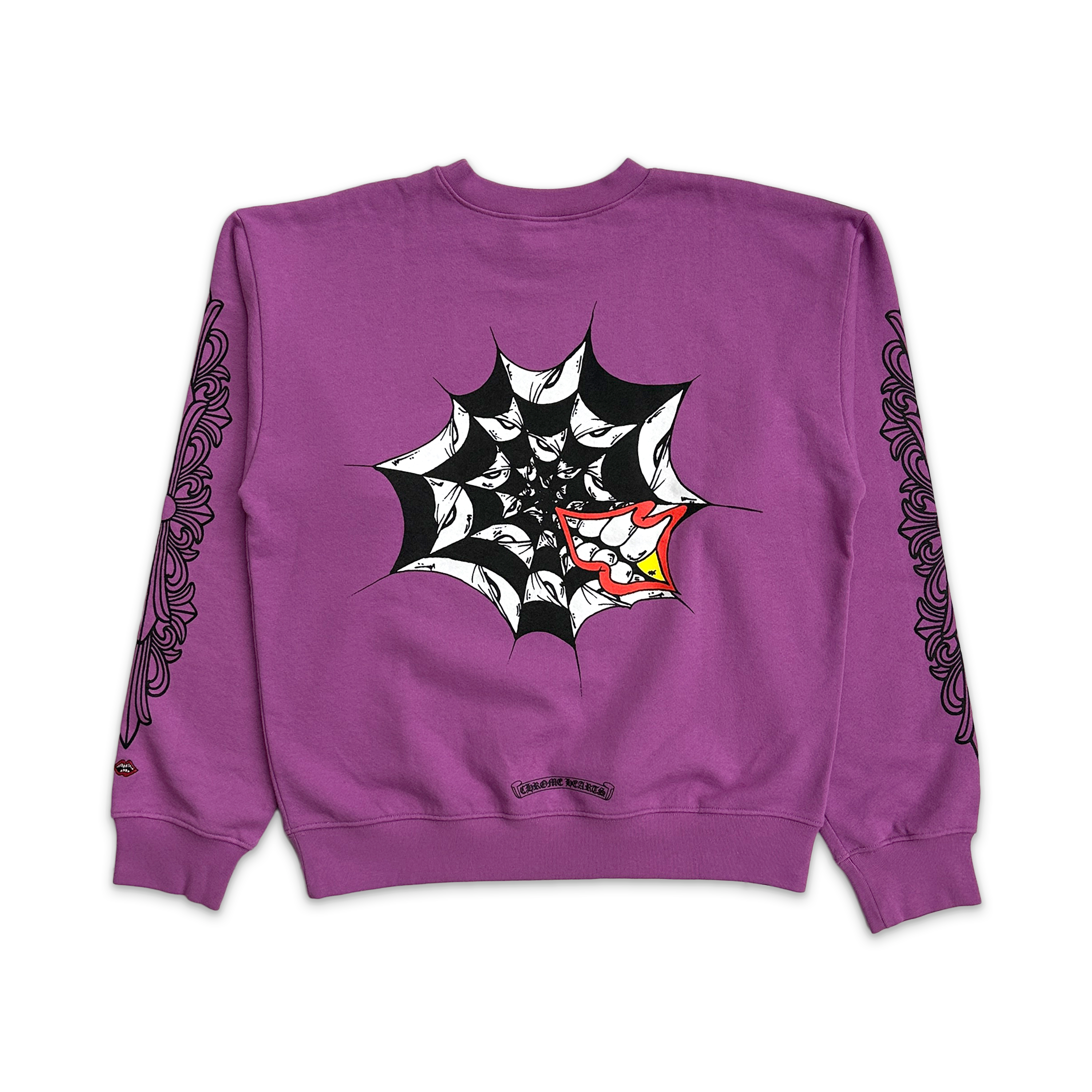 Matty Boy Spider Web Crewneck Sweatshirt "Purple"