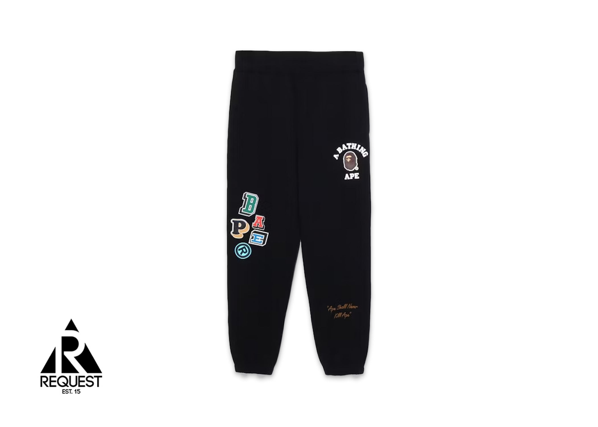 A Bathing Ape BAPE Multi Fonts Sweatpants “Black”