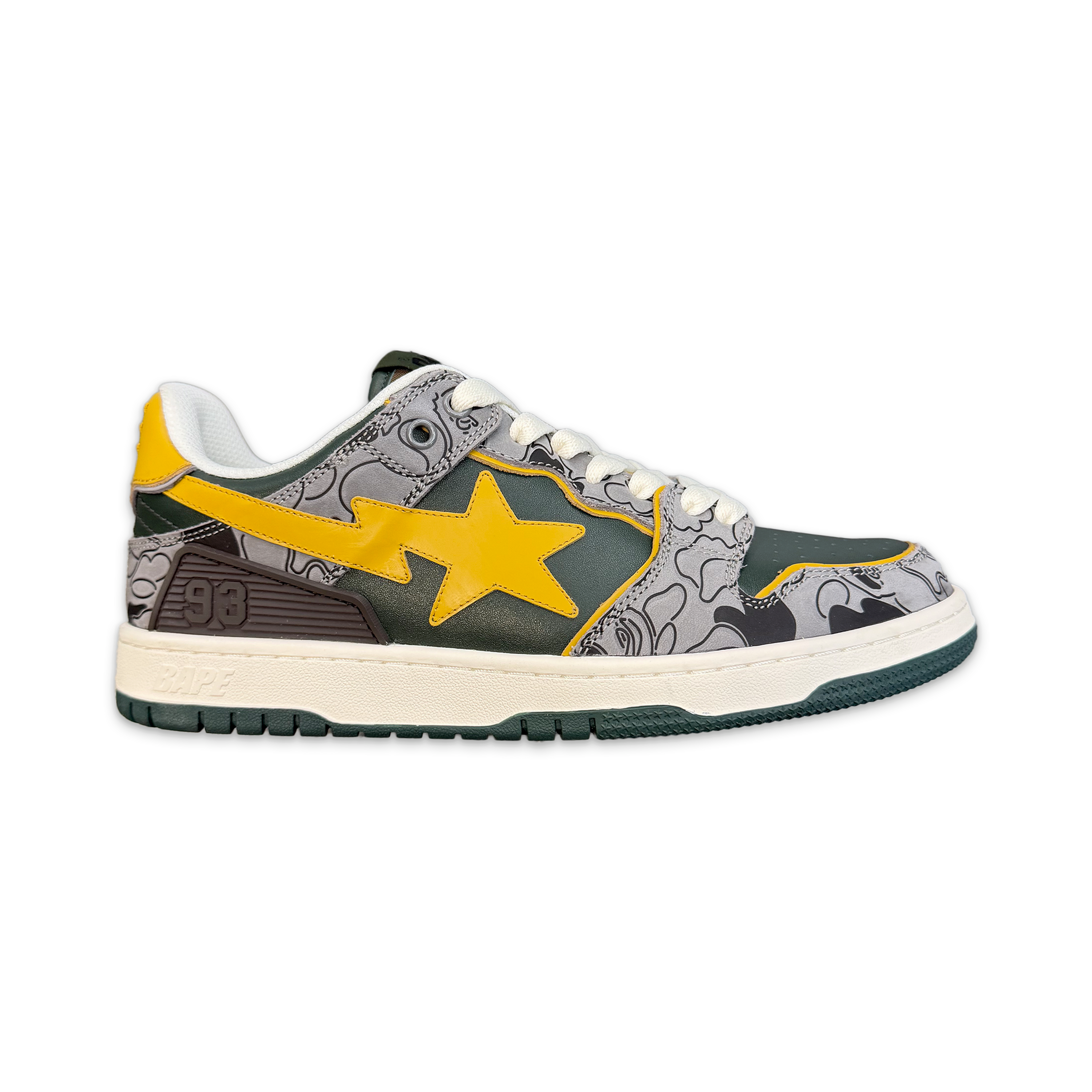A Bathing Ape (BAPE), Sk8 Sta “Grey Mustard Yellow”