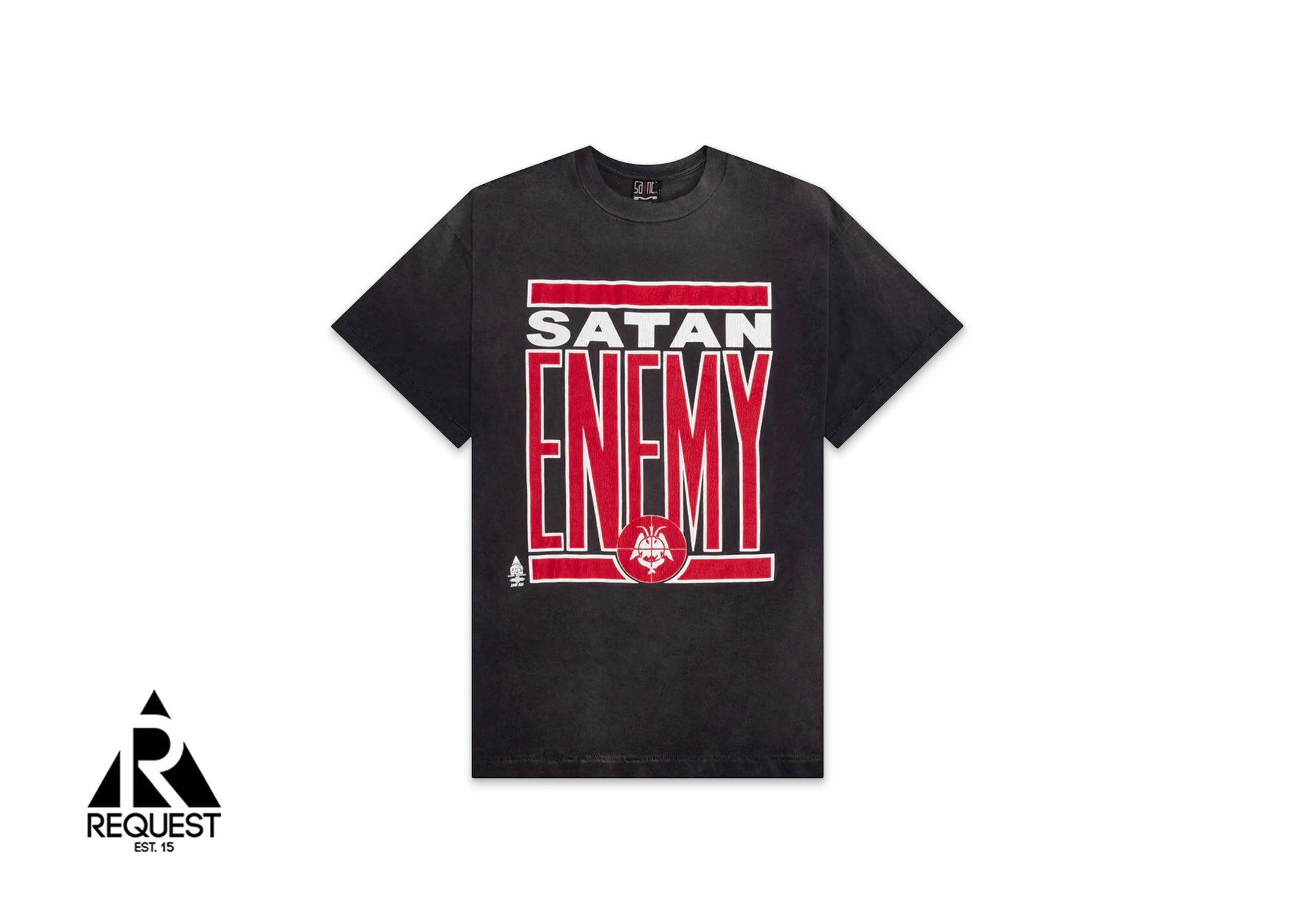 Saint Michael Satan Enemy Tee "Vintage Black"
