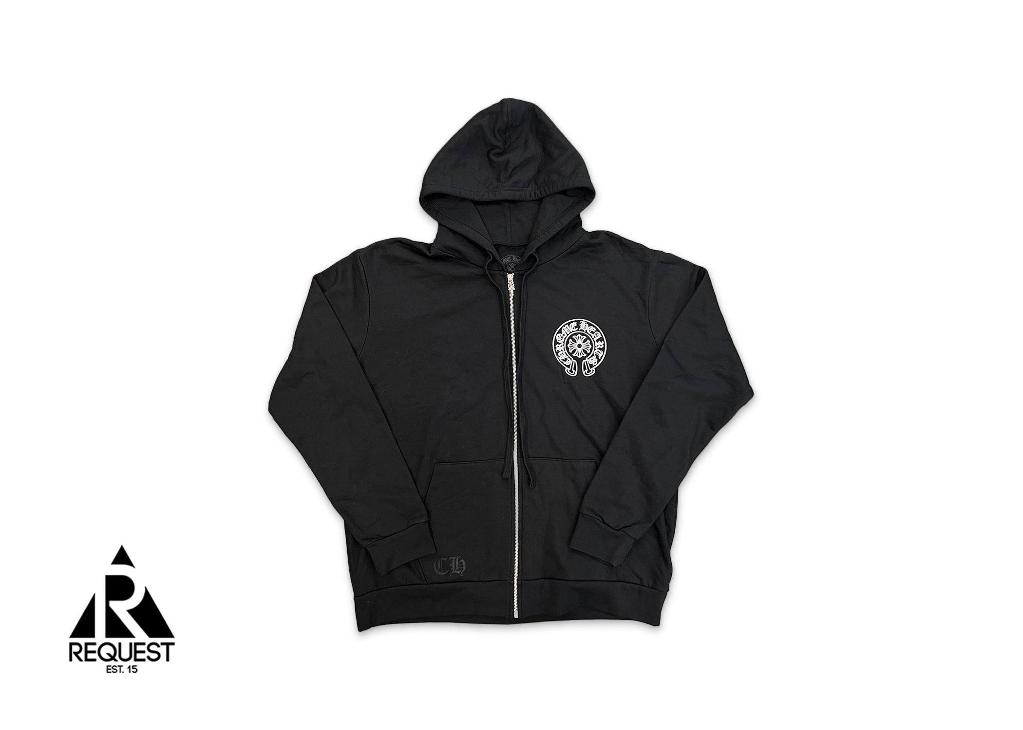 New York Horseshoe Zip-Up Hoodie "Black"