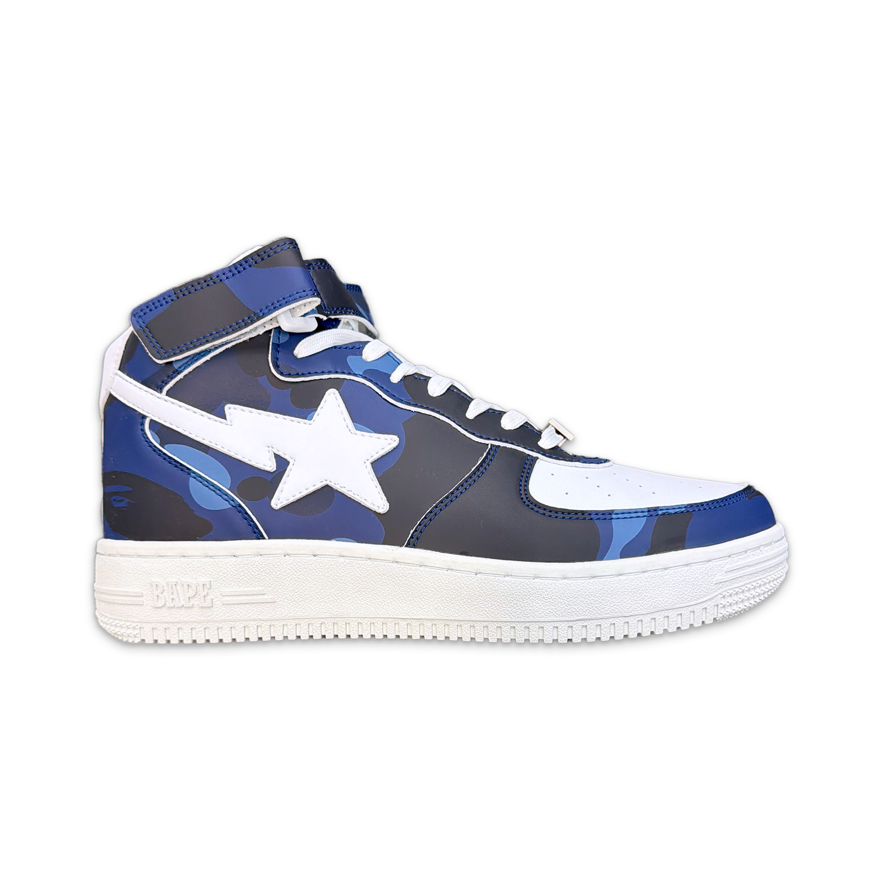 A Bathing Ape (BAPE), Bapesta Mid "Navy Camo White"