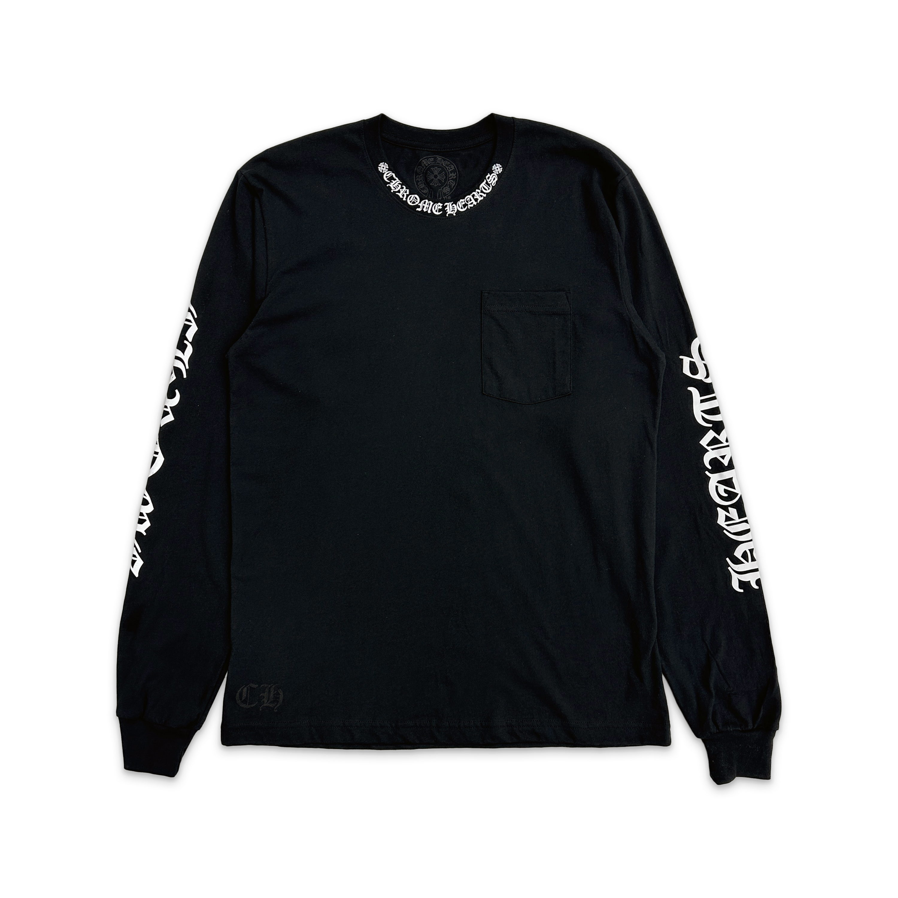 Chrome Hearts, Neck Logo L/S Pocket Tee "Black"