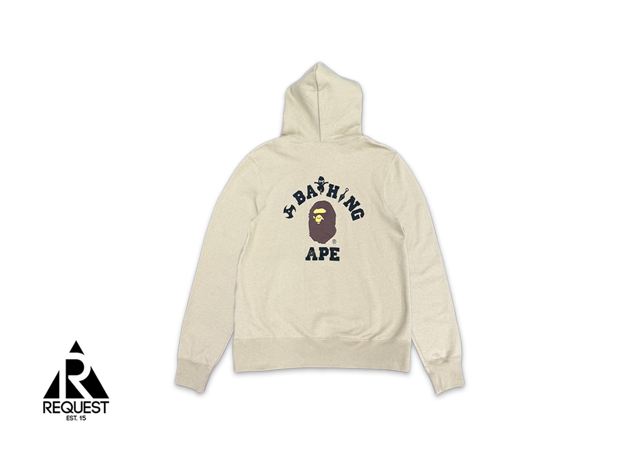 BAPE Ninja College Hoodie "Beige”