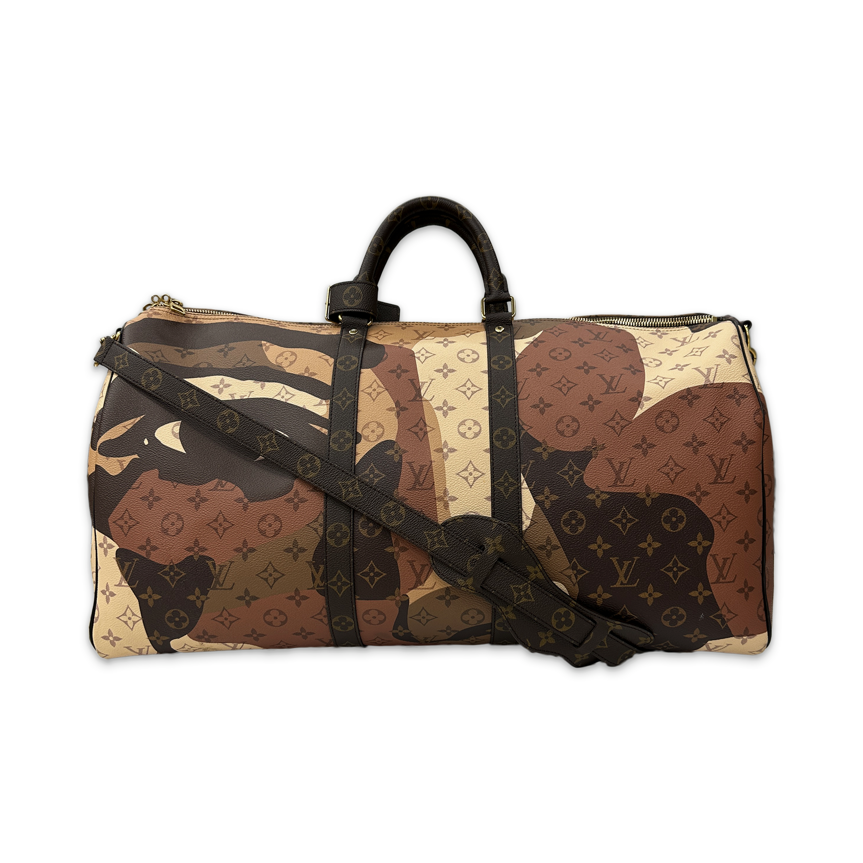 KidSuper Keepall Bandouliere 55 "Brown Monogram"