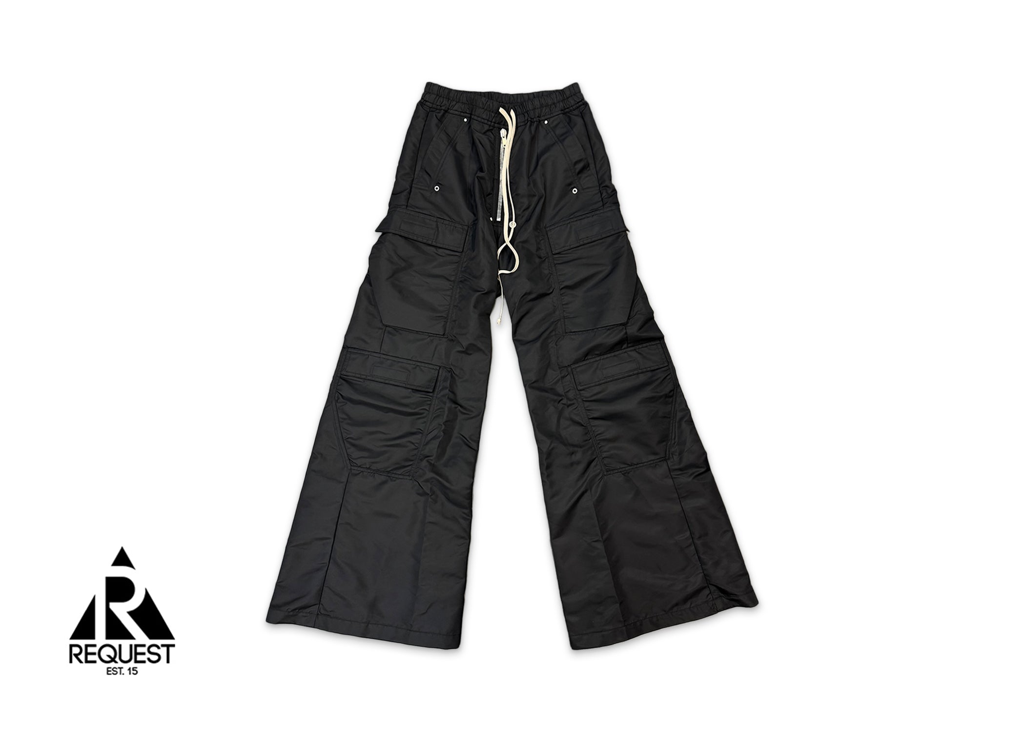 Double Bela Nylon Cargo Pants "Black"