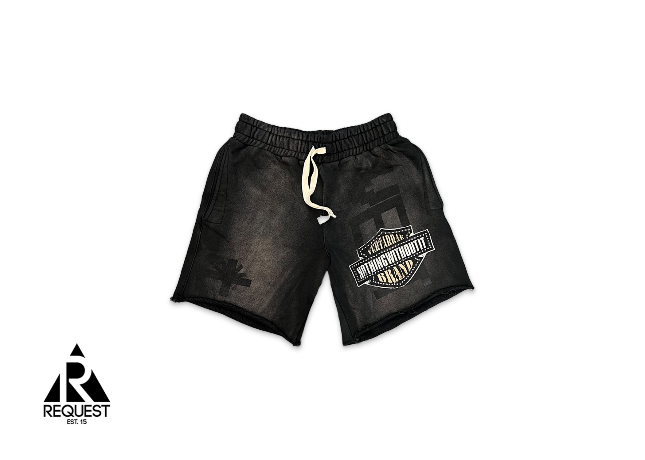 Vertabrae Double Emblem Shorts "Black"