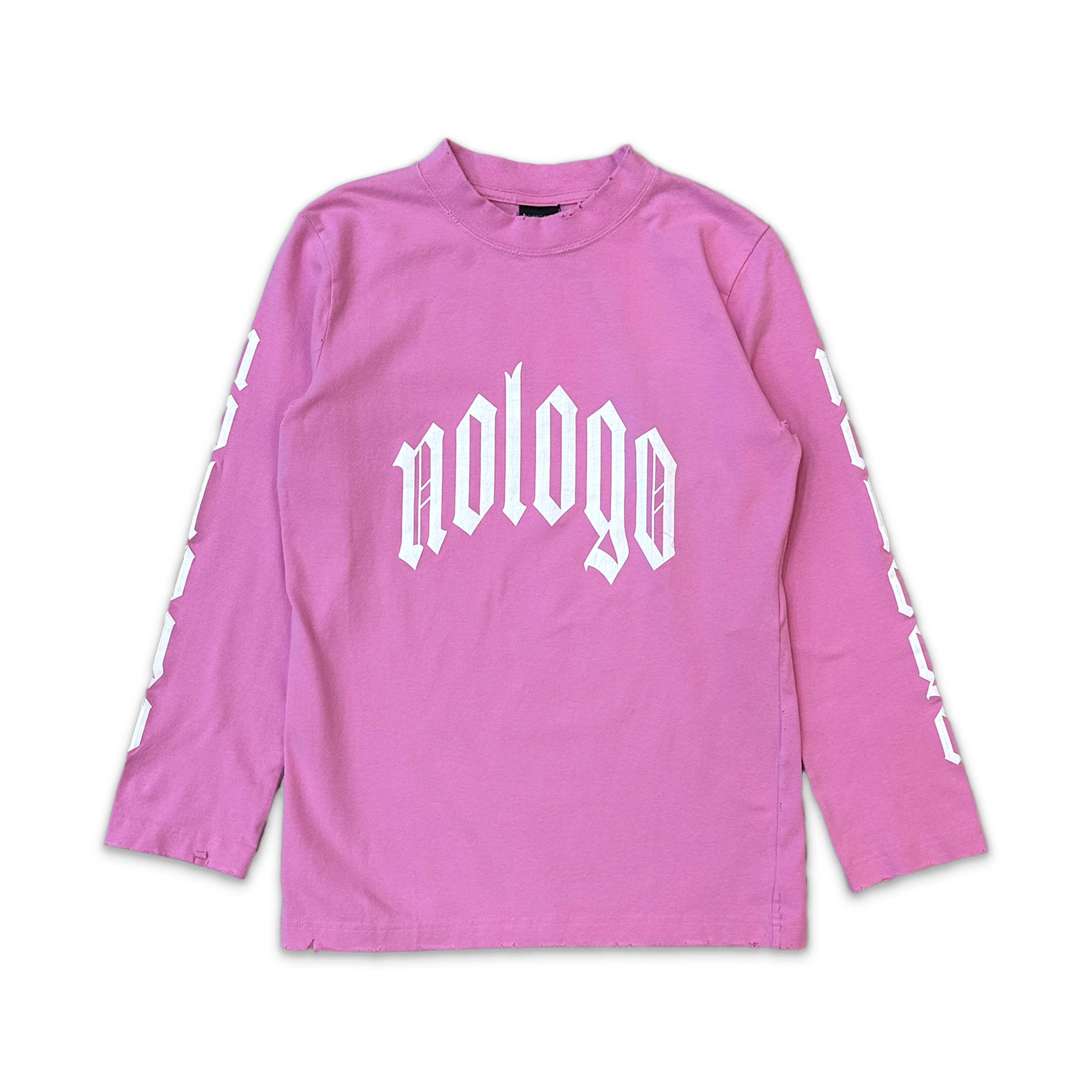 No Logo Cropped L/S Tee "Pink"