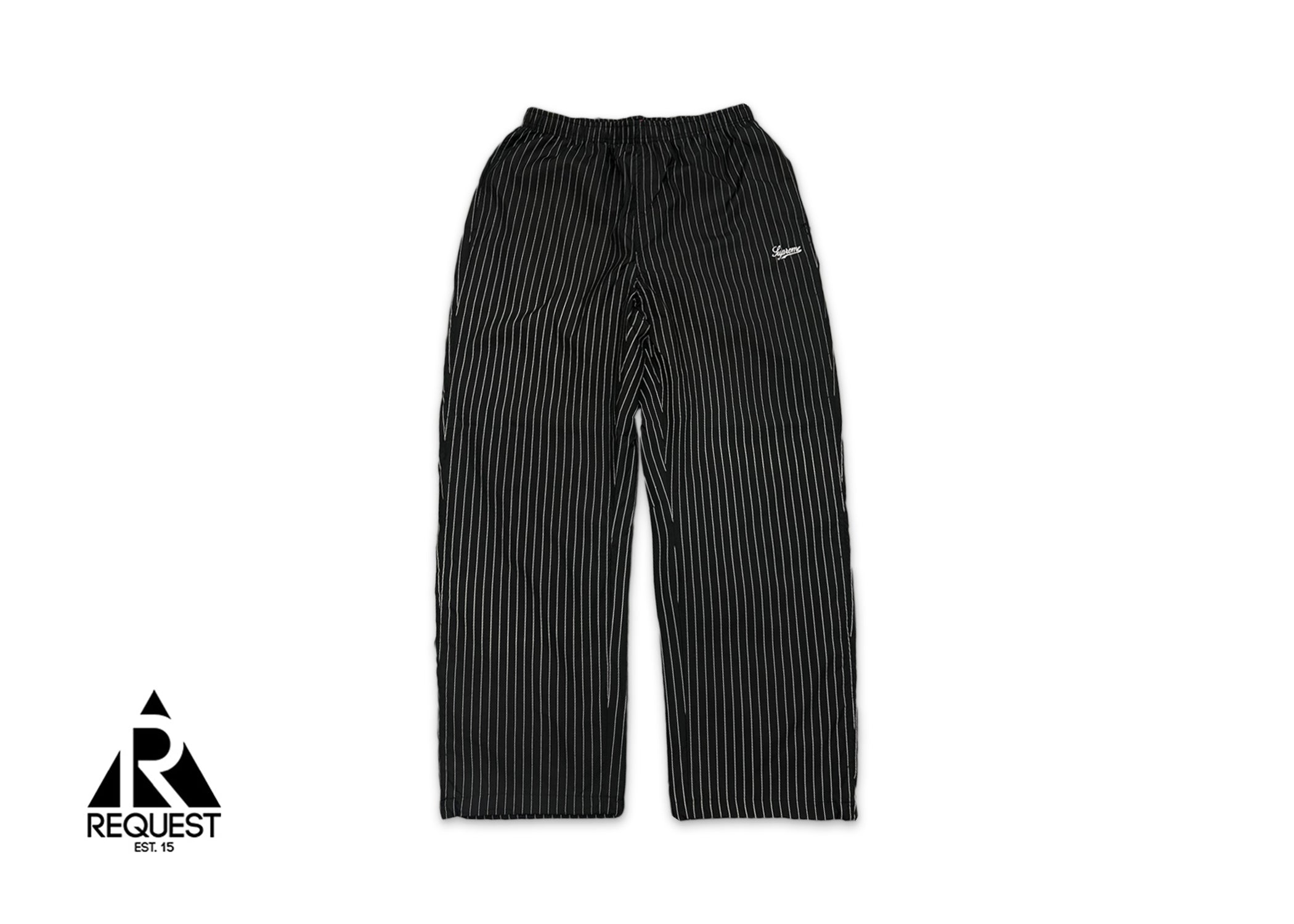 Reflective Stripe Swishy Pants "Black"