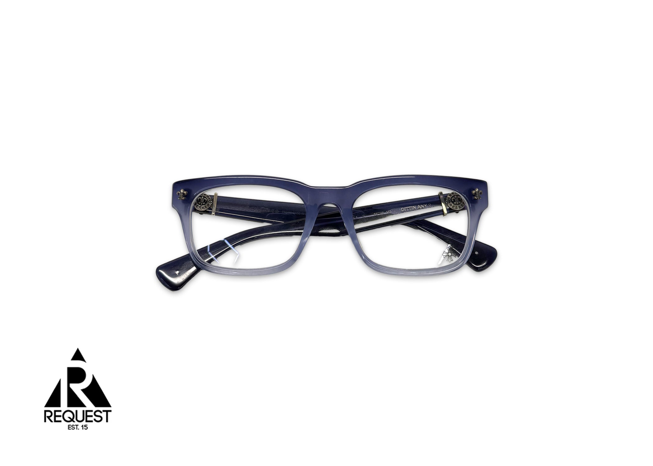 Chrome Hearts, Gittin Any? - A Glasses "Transparent Blue Silver"