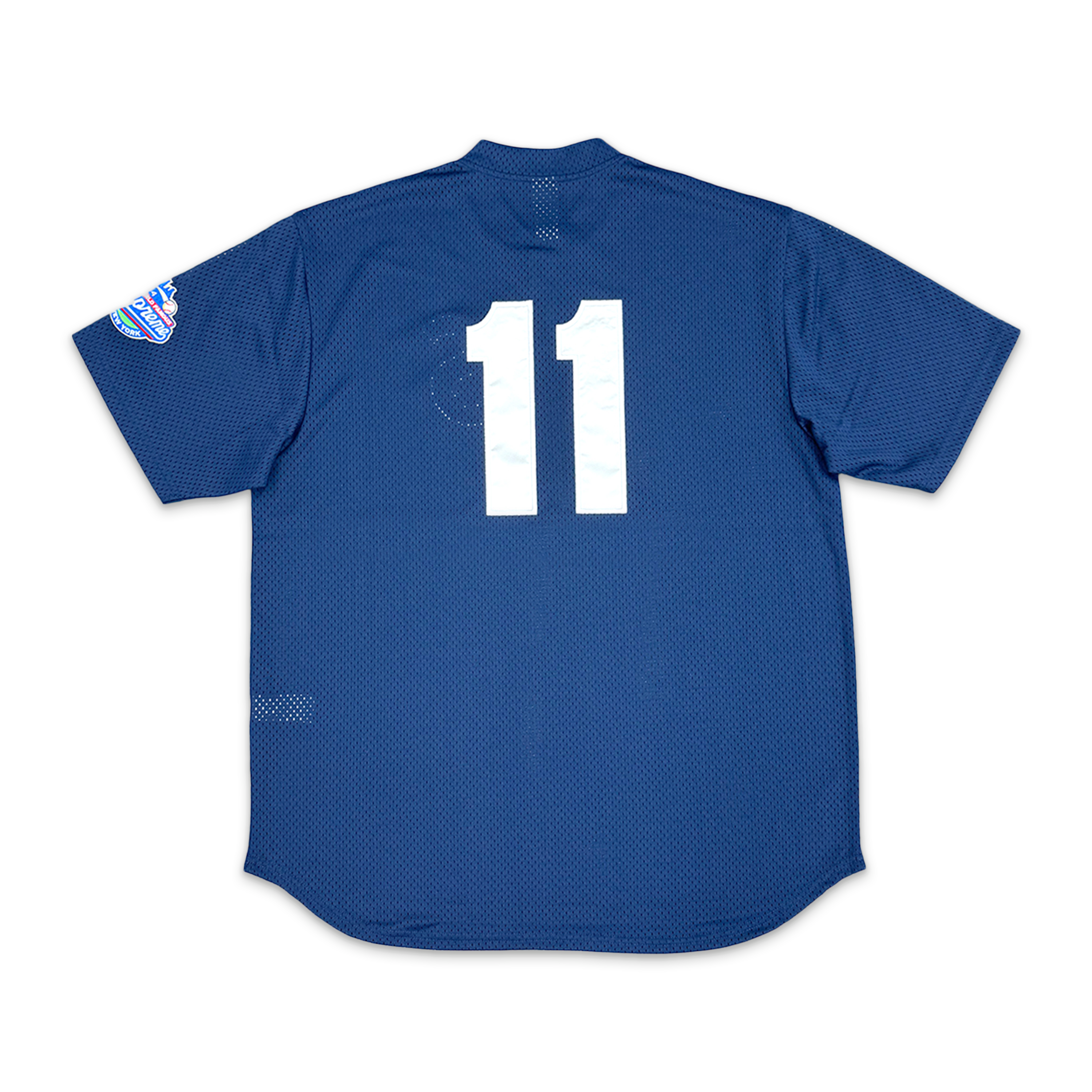Supreme, Mesh Henley Baseball Jersey "Navy"