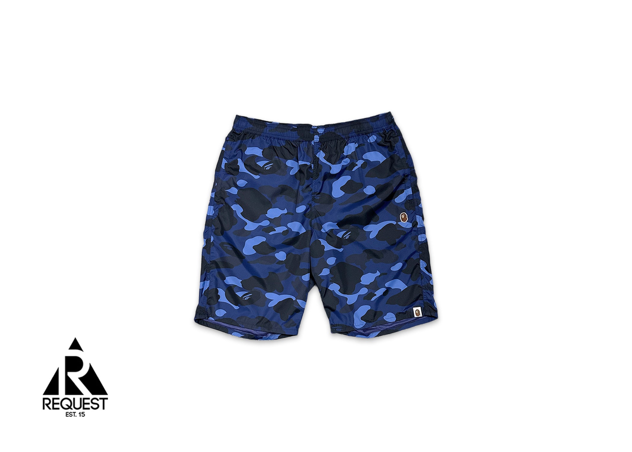 One Point Ape Head Color Camo Beach Shorts “Navy”