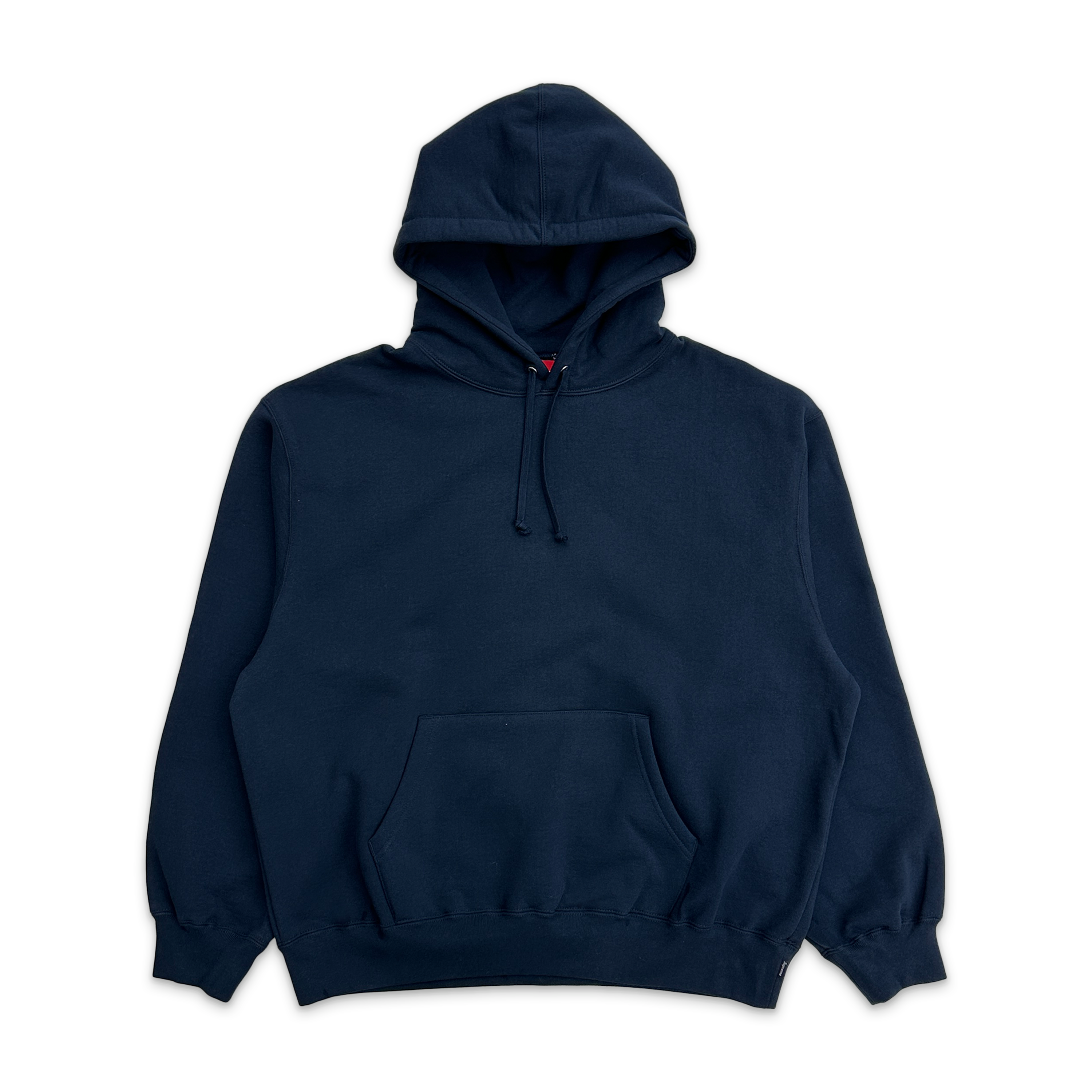Supreme, Satin Appliqué Hooded Sweatshirt SS26 “Navy"