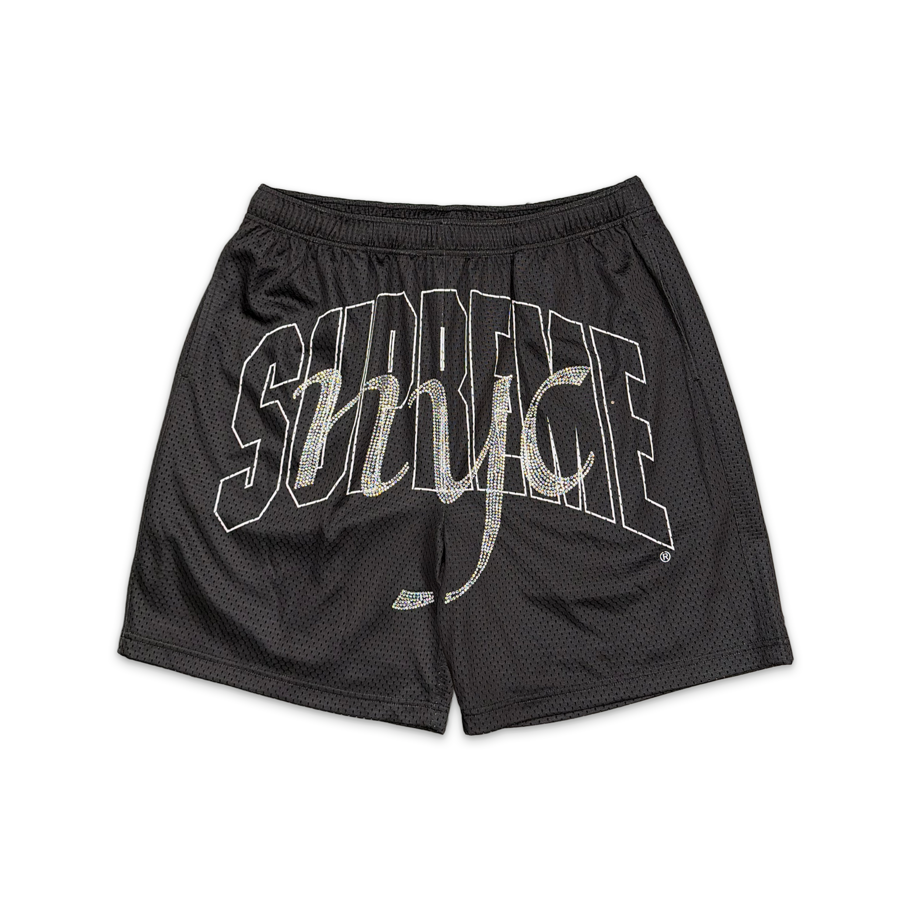 Rhinestone Mesh Shorts "Black" (SS26)