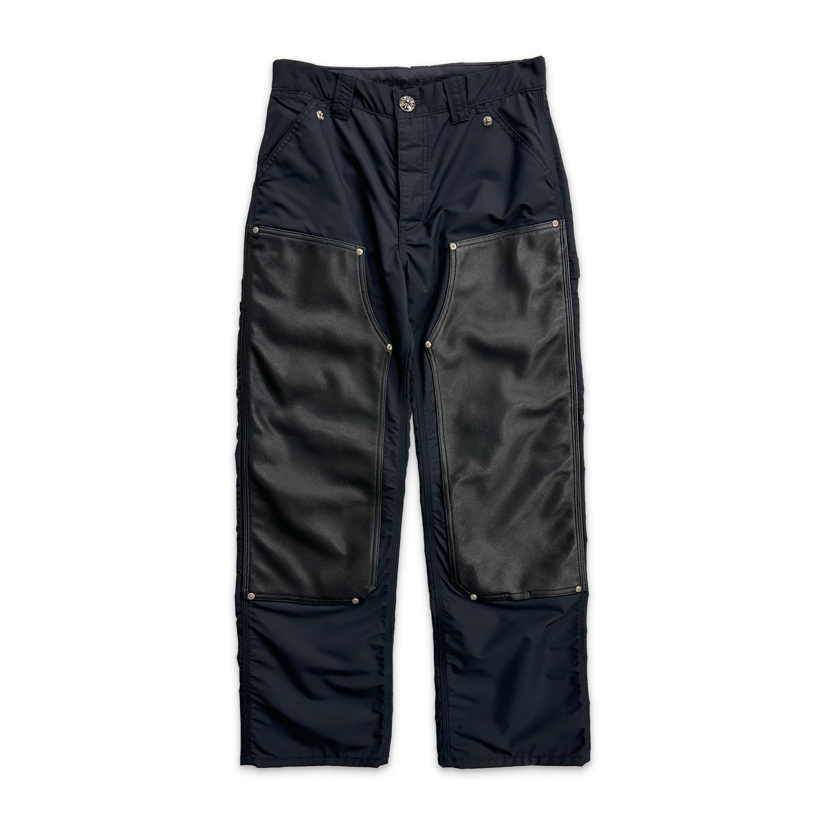 Nylon Leather Carpenter Pants 