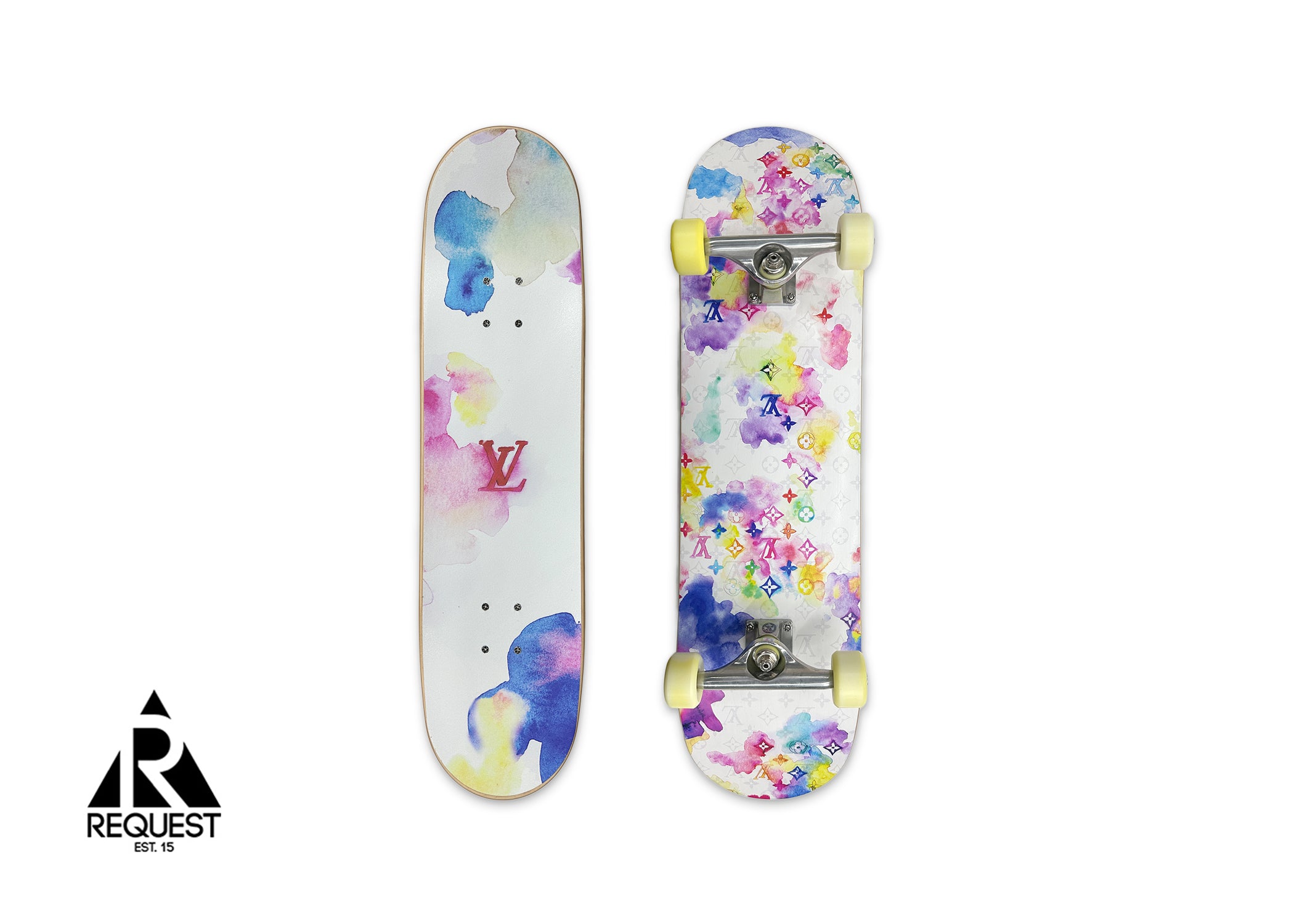 SS21 Watercolor Monogram Skateboard