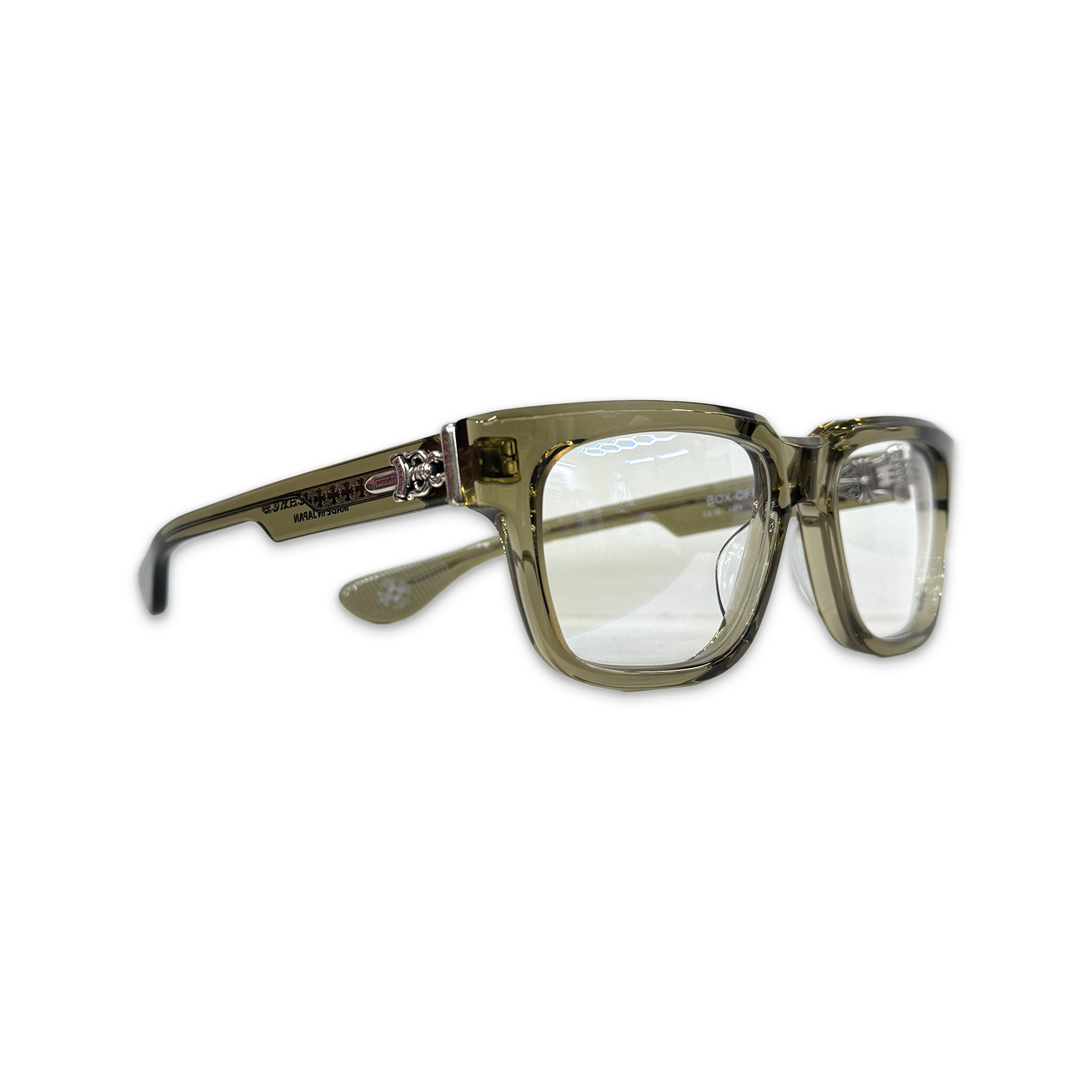 Chrome Hearts, Box Officer Glasses "Transparent Brown/Silver"