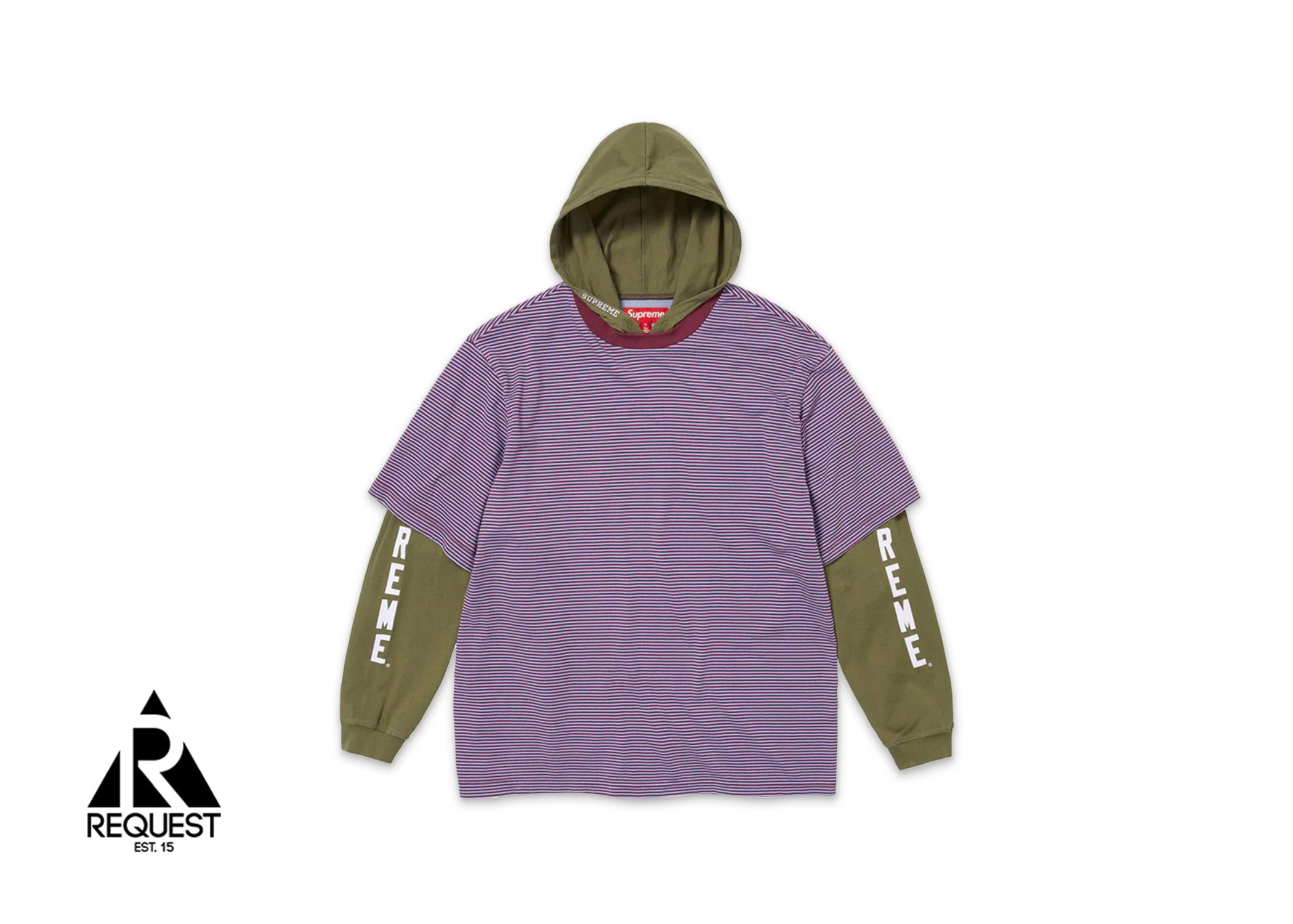 Supreme Layered Hooded L/S Top "Olive"