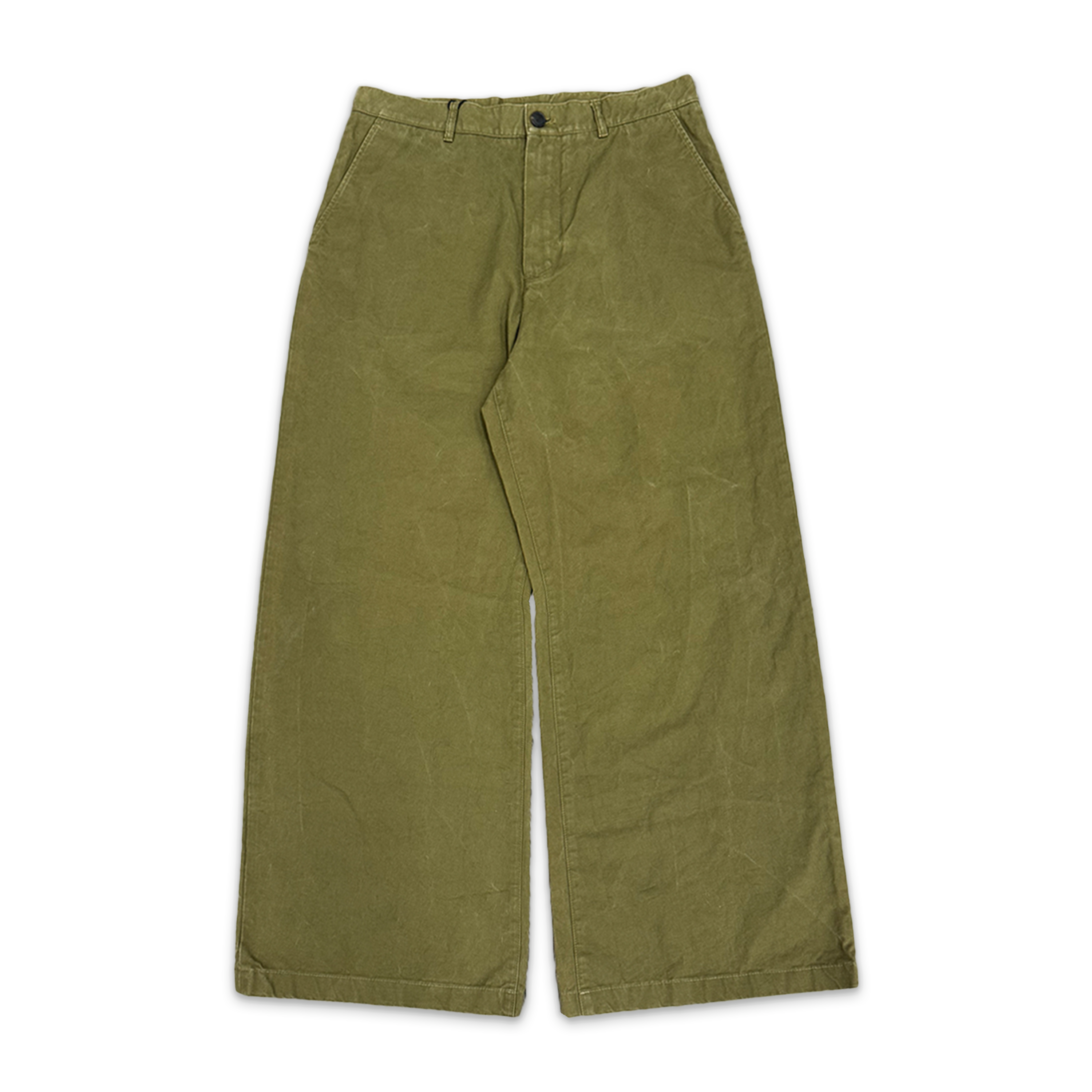Baggy Canvas Pants "Olive"