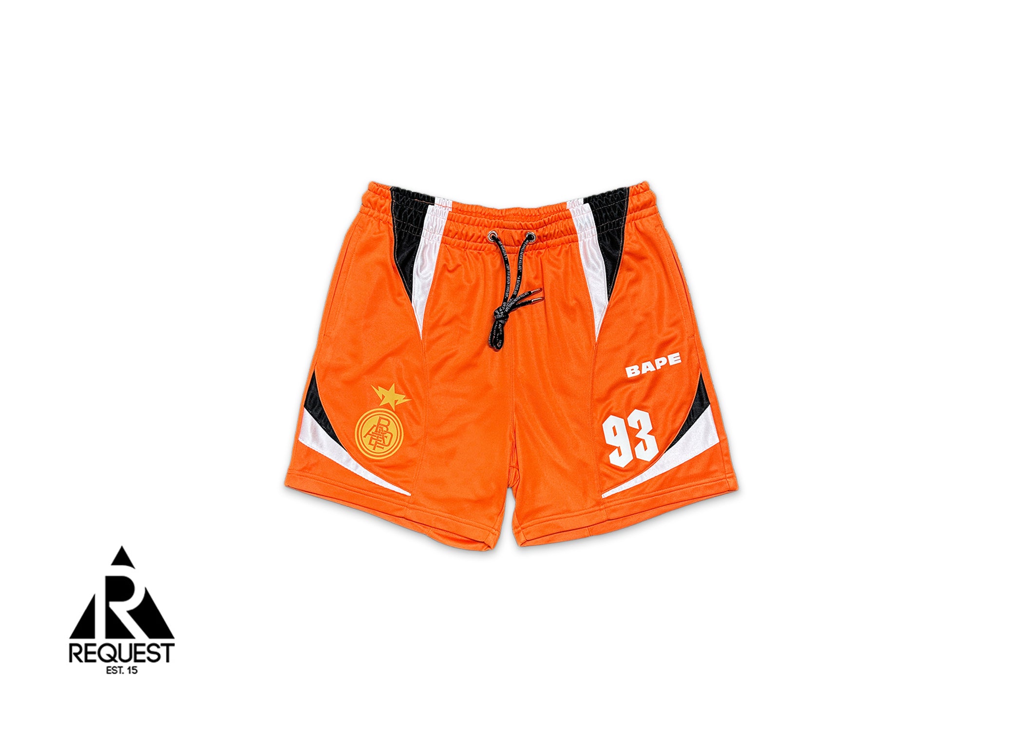 Multi Logo Relaxed Fit Soccer Shorts "Orange"