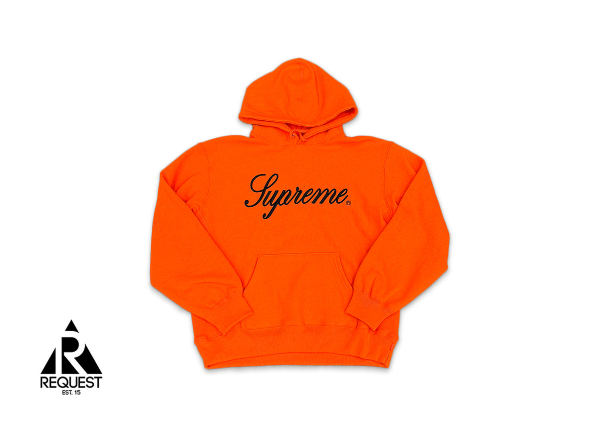 Embroidered Script Hooded Sweatshirt 
